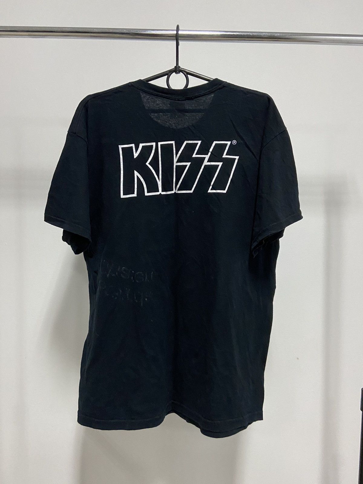 KISS × Vintage Kiss Gene Simmons big print logo rock band tee vintage Size US XL / EU 56 / 4 - 2 Thumbnail