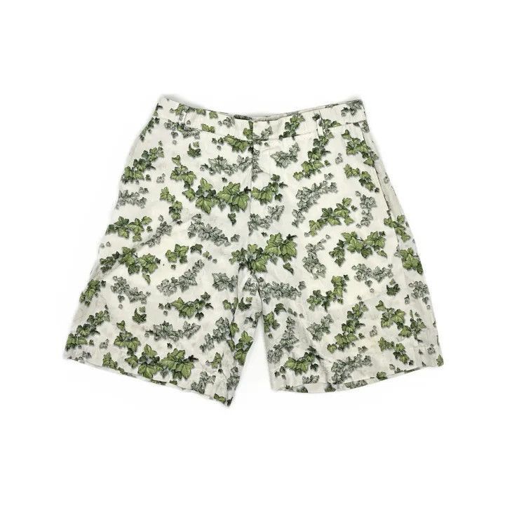 Dior Dior Green Floral Print Loose Shorts 0079-2507 Size US 44 / EU 60 - 2 Thumbnail