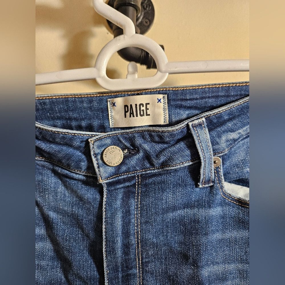Paige Paige Jeans Hoxton Slim Crop Front Raw Hem 32/14 Size 32" / US 10 / IT 46 - 6 Thumbnail