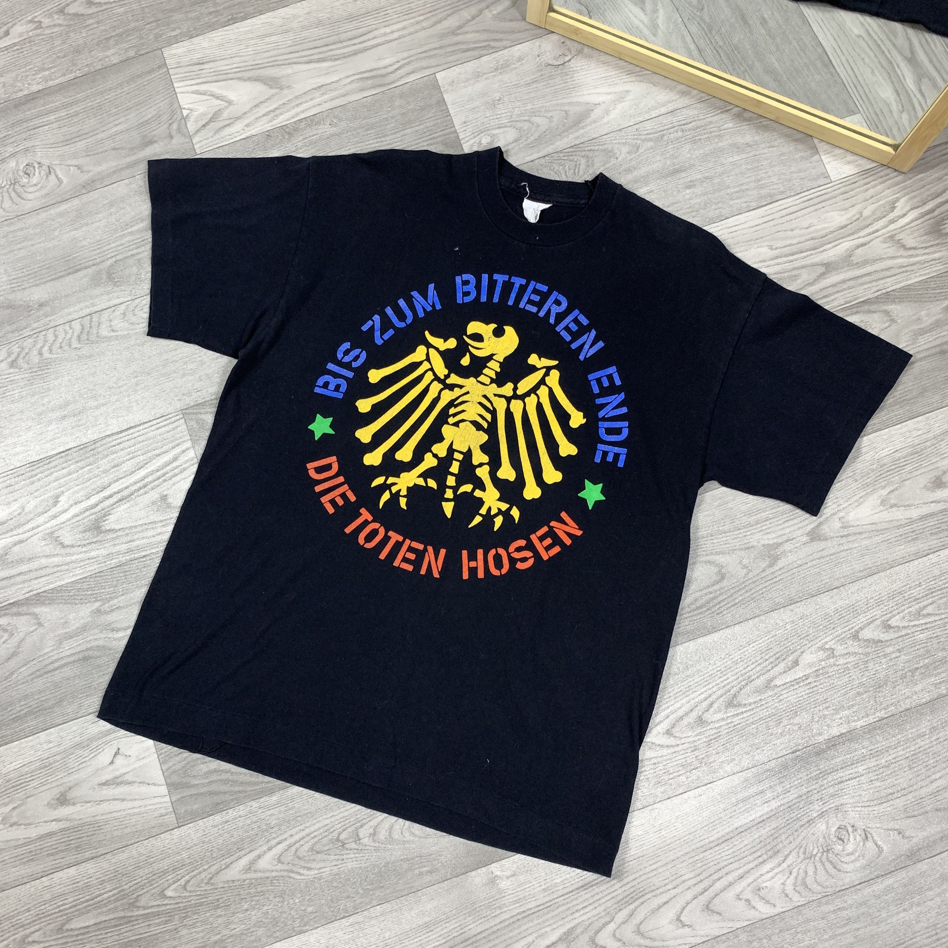 Vintage Vintage Die Toten Hosen 80s Rock Band Graphic Tee Shirt Size US L / EU 52-54 / 3 - 3 Thumbnail