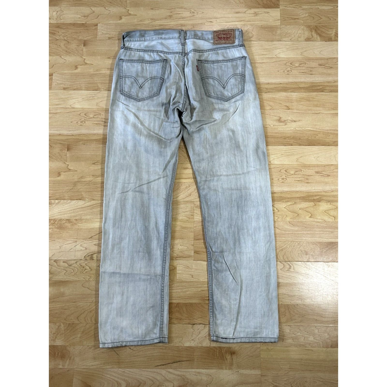 Levi's Levi's 505 Jeans Mens Straight Fit Gray 5-Pocket Denim sz 34x34 Medium Wash Jeans Regular Mens Size US 34 / EU 50 - 2 Thumbnail