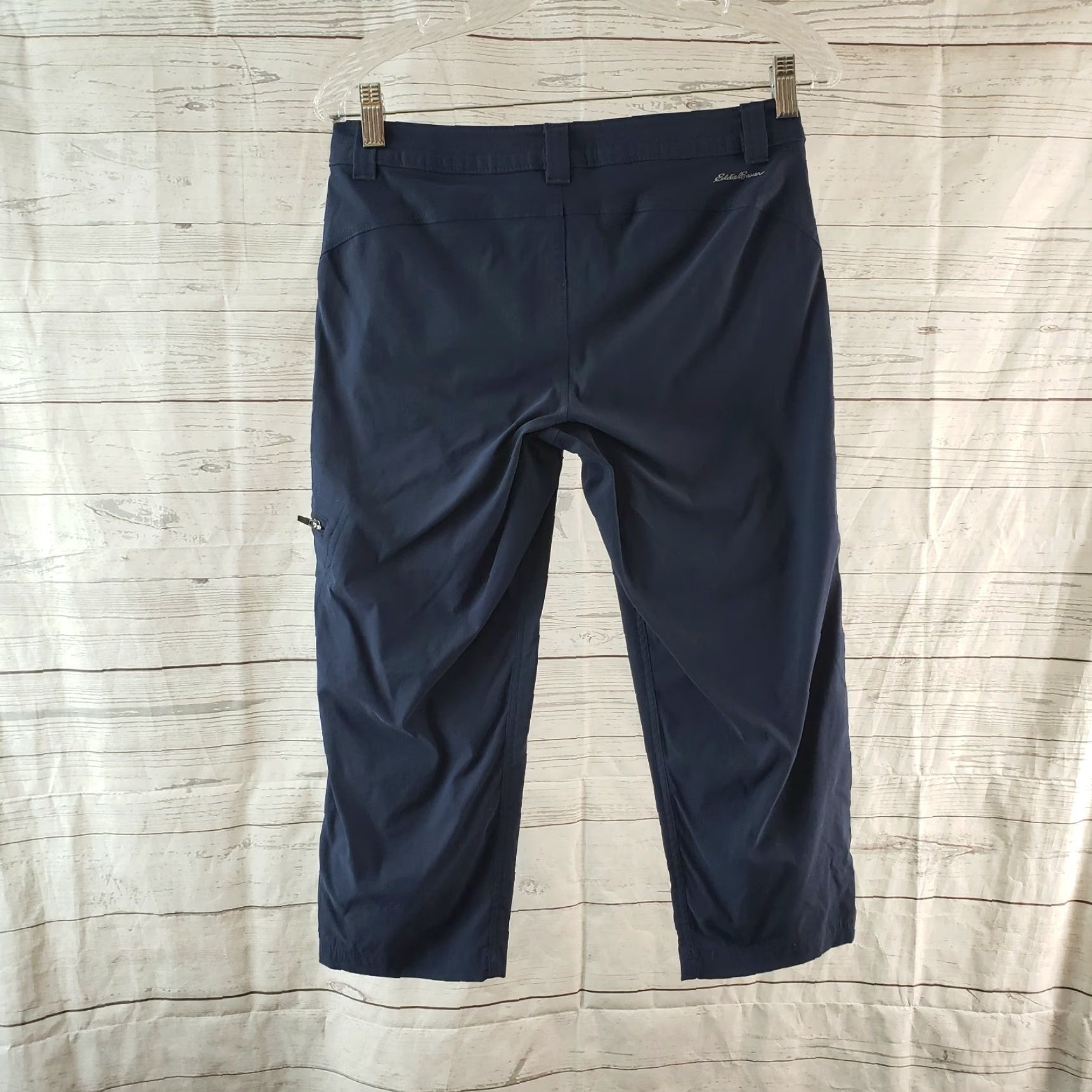Eddie Bauer Eddie Bauer Womens Cropped Pants Sz 4 Solid Blue Mid Rise Cropped Pants Womens Size 27" / US 4 / IT 40 - 3 Thumbnail