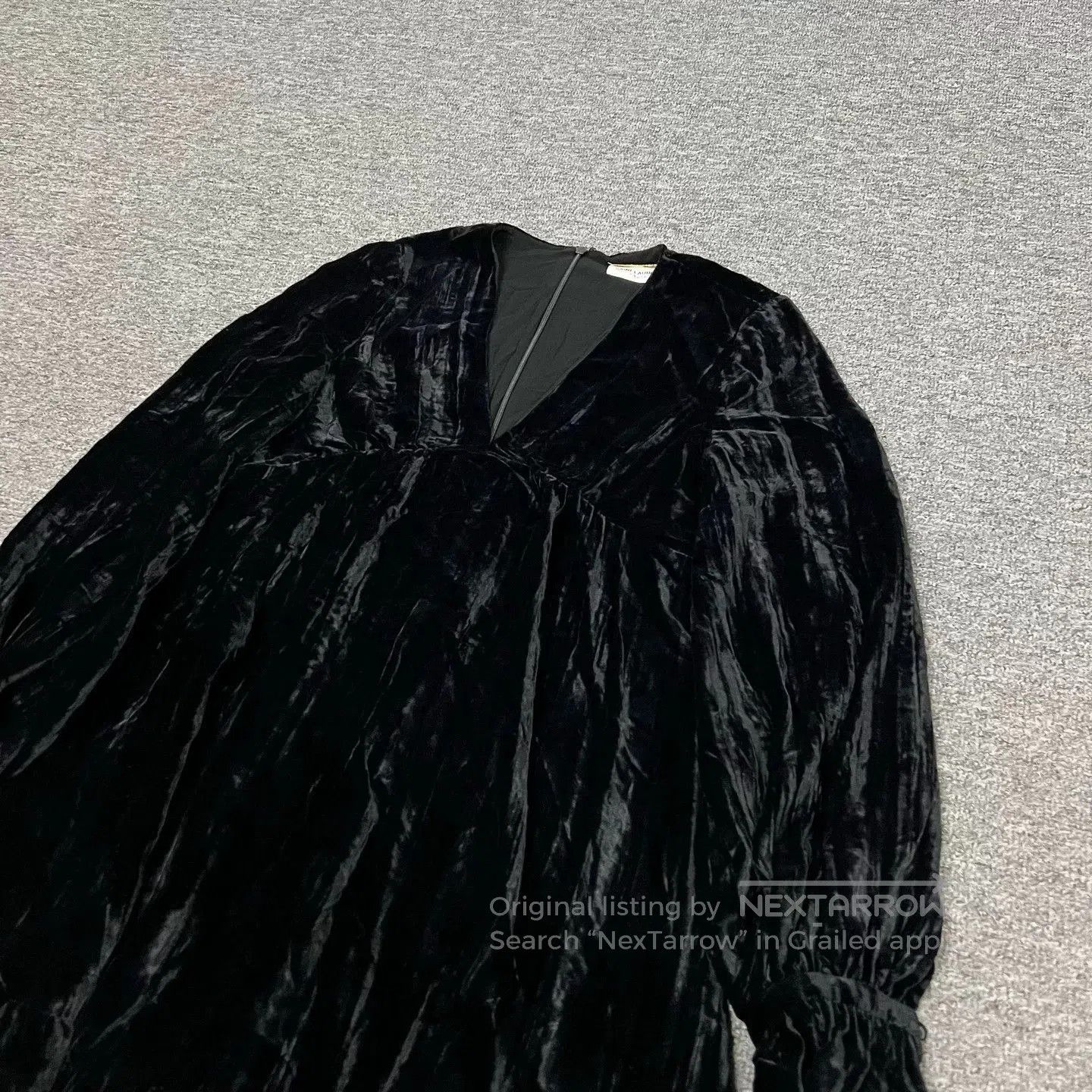 Yves Saint Laurent Saint Laurent Black Velvet Dress F36. Size XS / US 0-2 / IT 36-38 - 6 Thumbnail