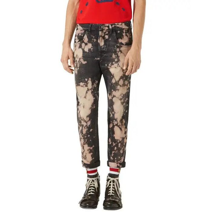 Gucci Bleached Acid Wash Grey Denim Jeans Size US 34 / EU 50 - 4 Thumbnail