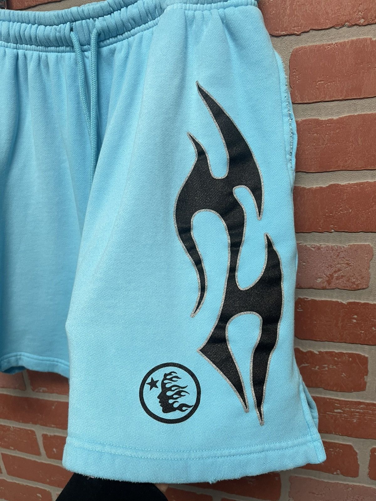 HELLSTAR Size L - Hellstar Studio Shorts Blue Flame Brand New! Size US 32 / EU 48 - 3 Thumbnail