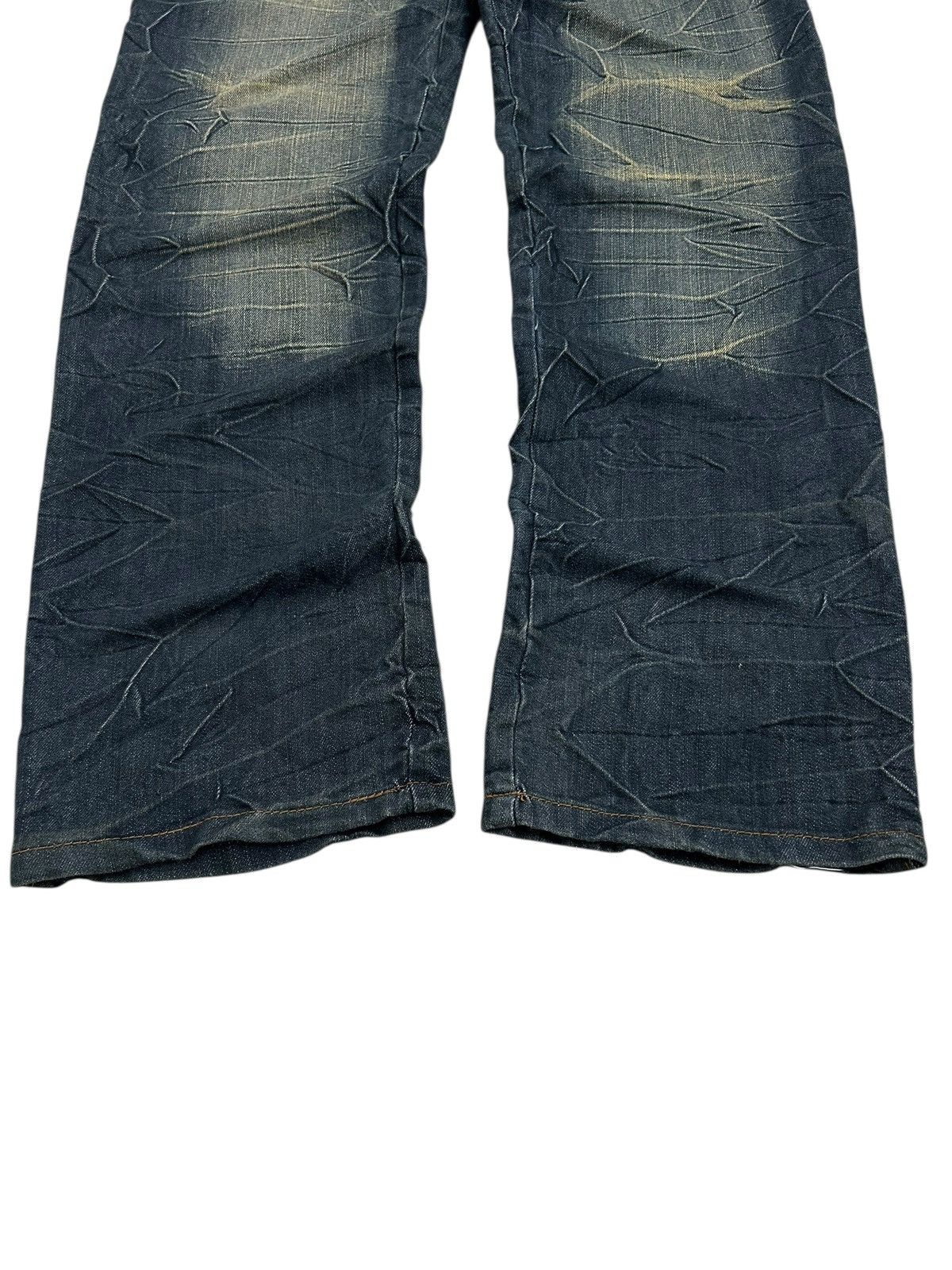 Le Grande Bleu (L.G.B.) Y2k Taiting Baggy Jeans Mud Washed Clawn Marks Size US 33 - 4 Thumbnail