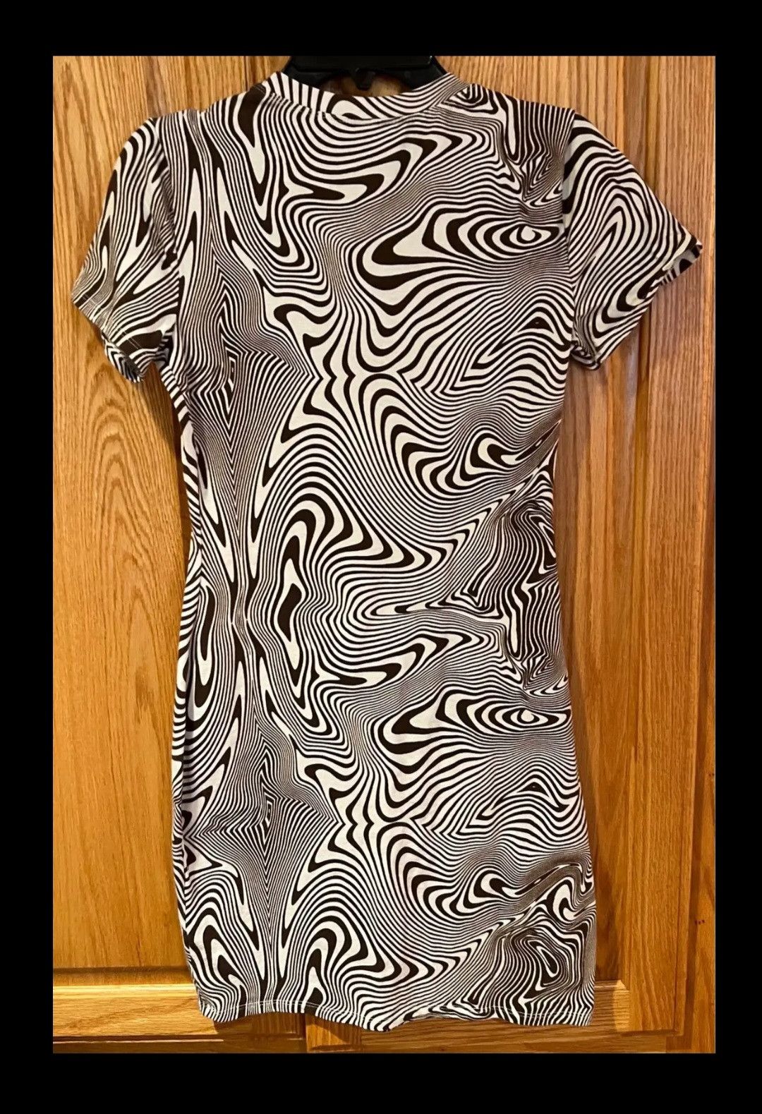 Other Abstract Brown & White Zebra Bodycon Dress Size XS / US 0-2 / IT 36-38 - 2 Thumbnail