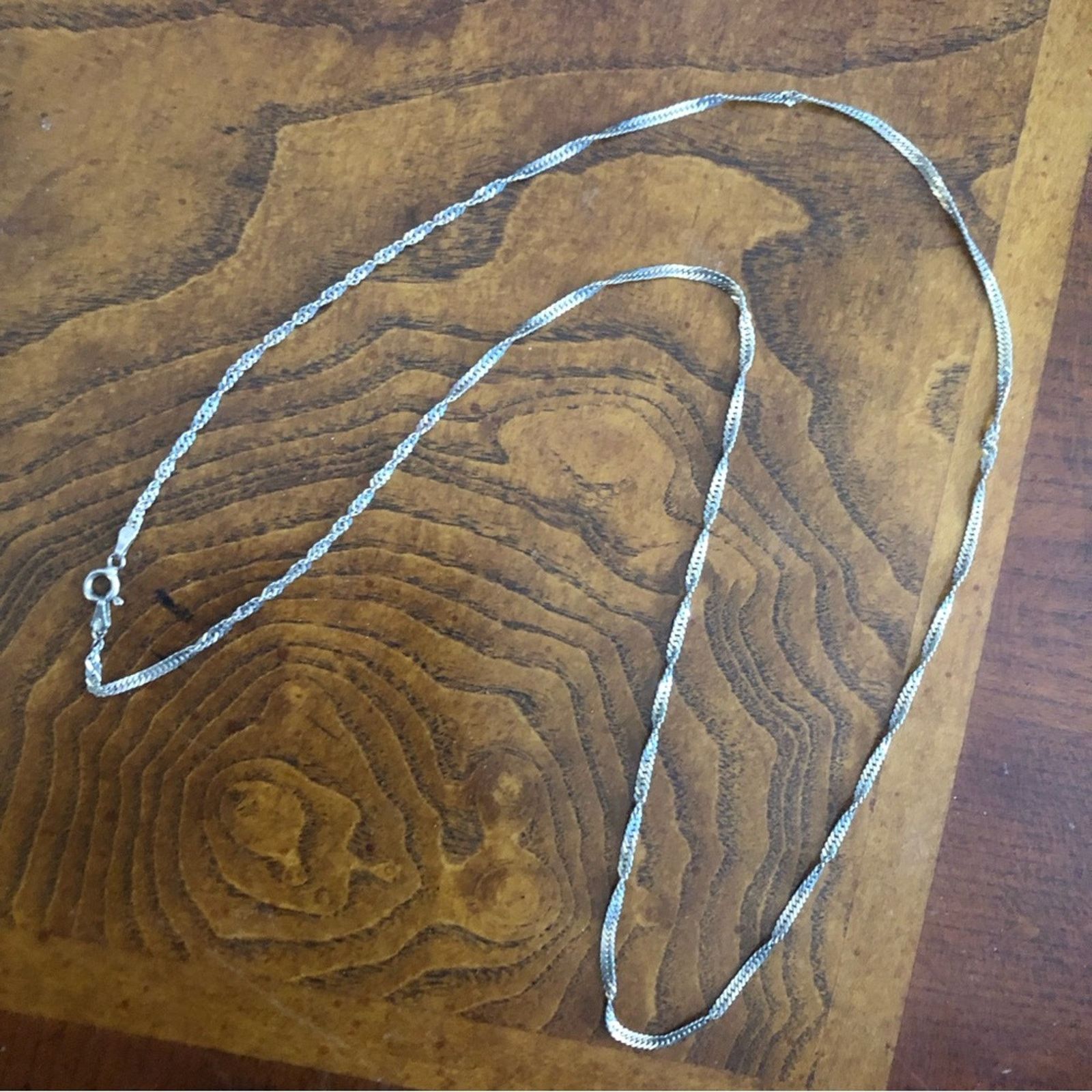 Vintage Vintage Italy 925 sterling silver Singapore chain necklace Size ONE SIZE - 9 Thumbnail