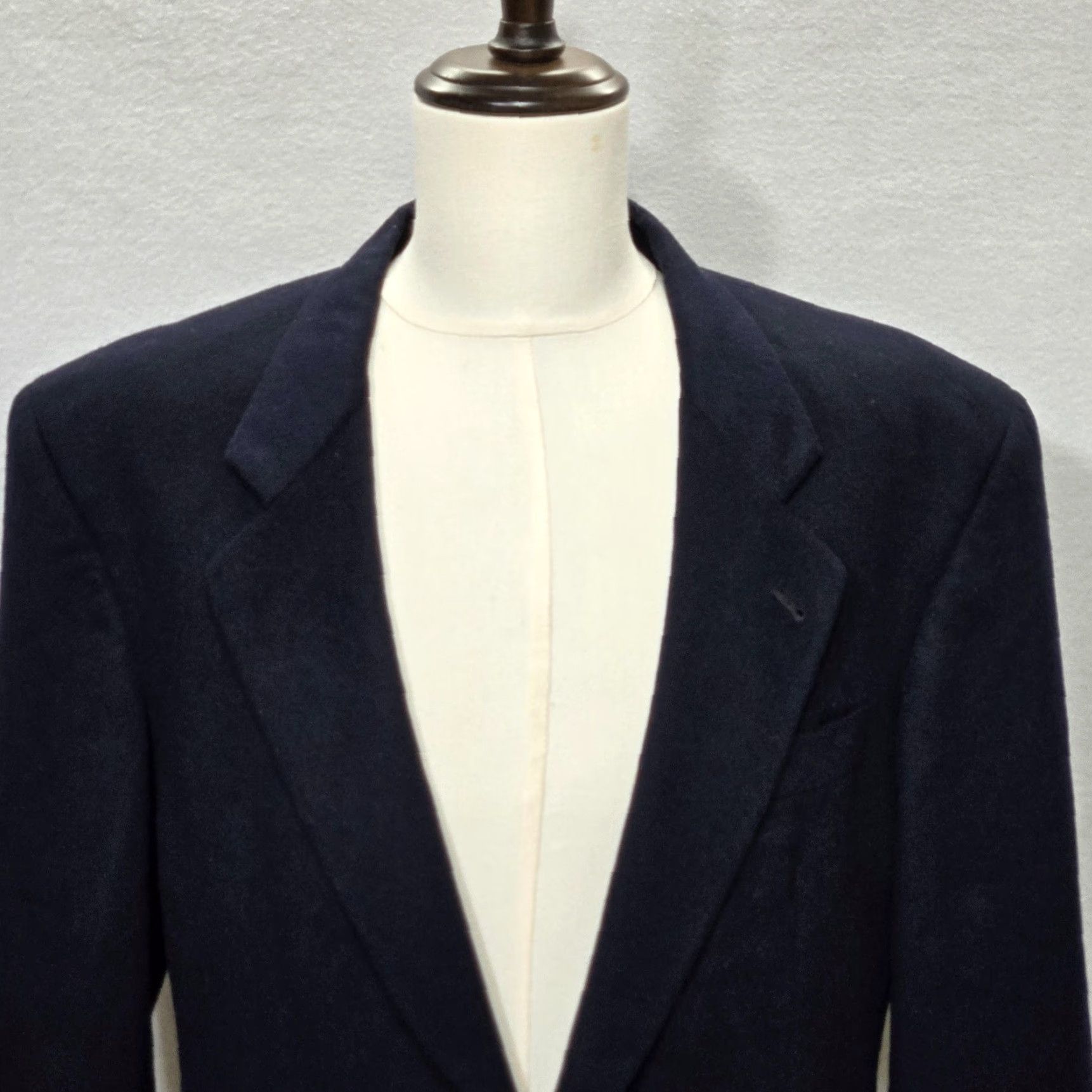 Hugo Boss VINTAGE Hugo Boss Blazer Mens 40R Navy Blue Wool Cashmere Loro Piana Corleone Jacket Size 50R - 3 Thumbnail