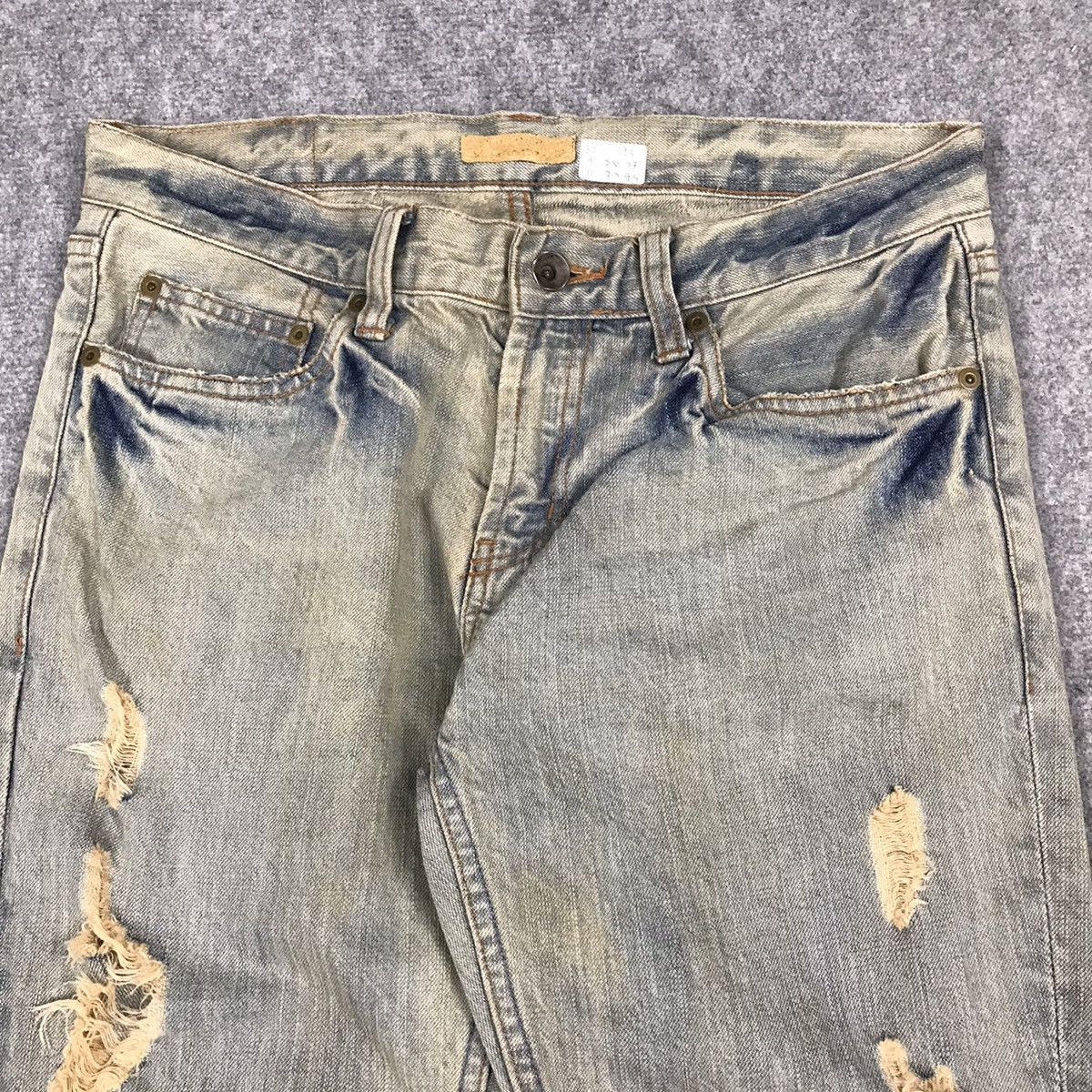 If Six Was Nine FLARE GOA DISTRESSED DENIM BOOT CUT RUSTY DENIM PANTS Size US 30 / EU 46 - 9 Thumbnail