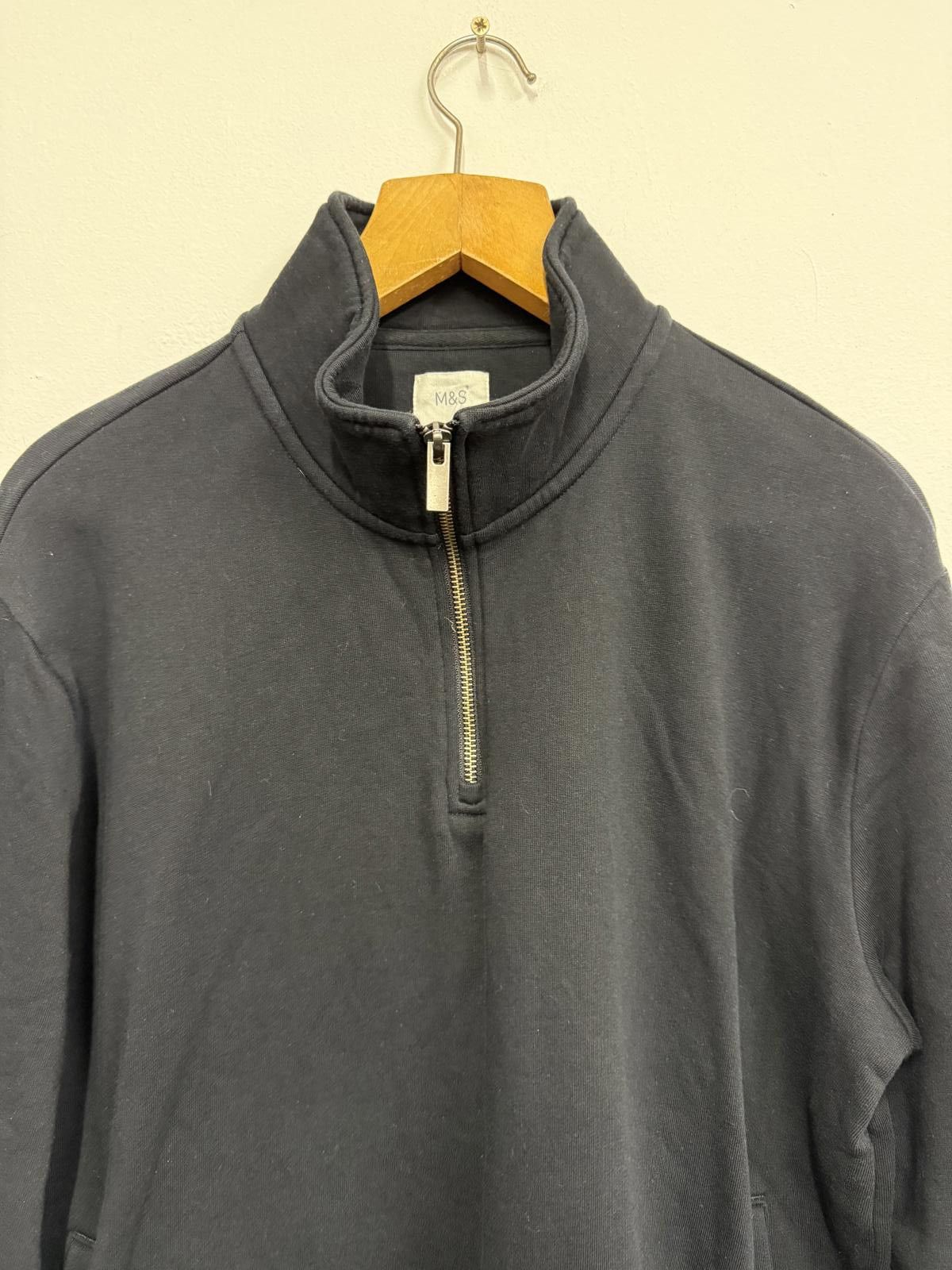 M.E. Sport M&S Men's Black Half-Zip Sweatshirt Size US XL / EU 56 / 4 - 3 Thumbnail
