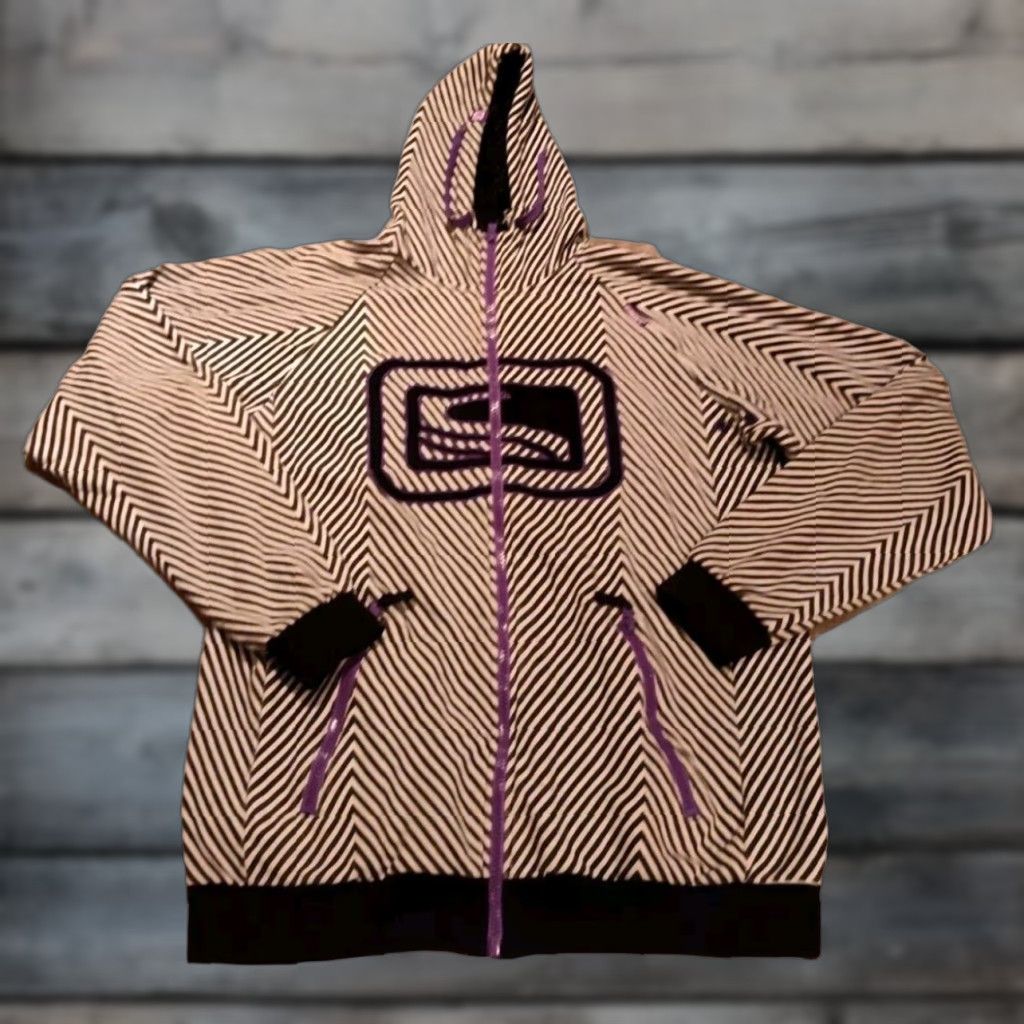 Vintage VINTAGE Scott Women's Full Zip Hoodie Striped Purple Black Snowboarding Activewear XXL Size XXL / US 16-18 / IT 52-54 - 1 Thumbnail
