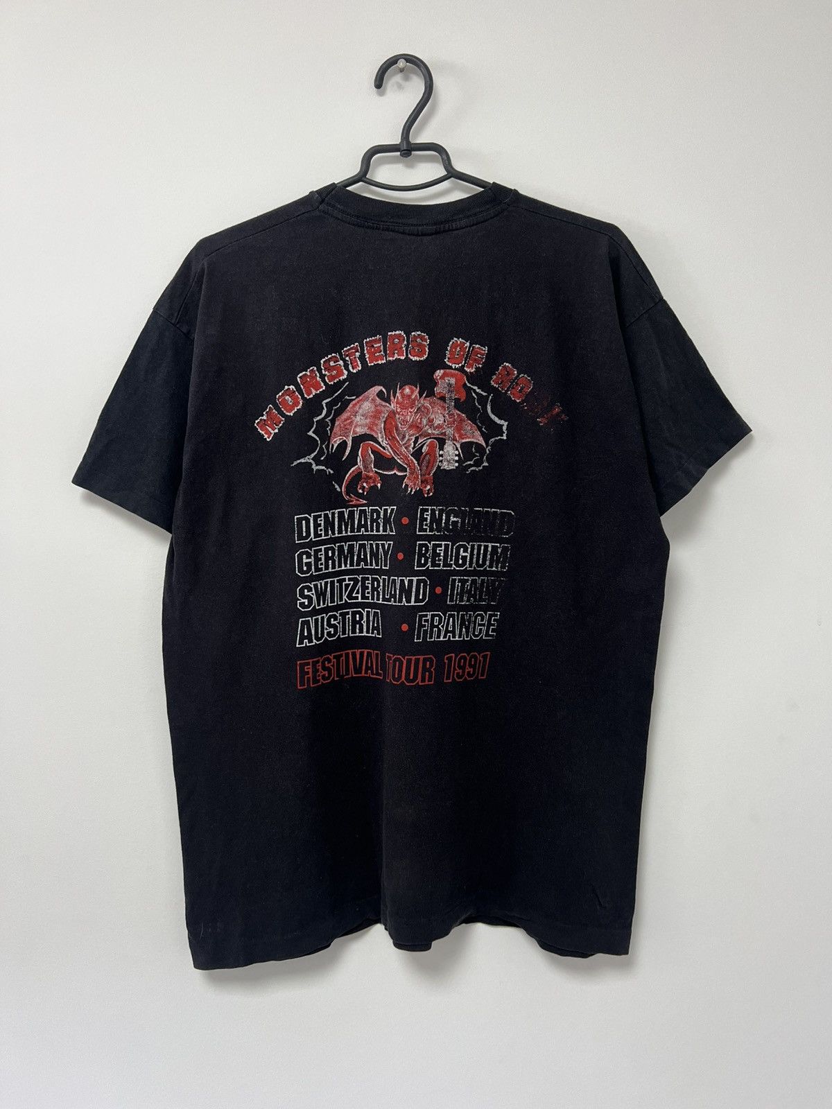 Band Tees × Vintage Vintage 1991s Monsters of Rock Ac Dc Metallica T shirt sz L Size US L / EU 52-54 / 3 - 13 Thumbnail
