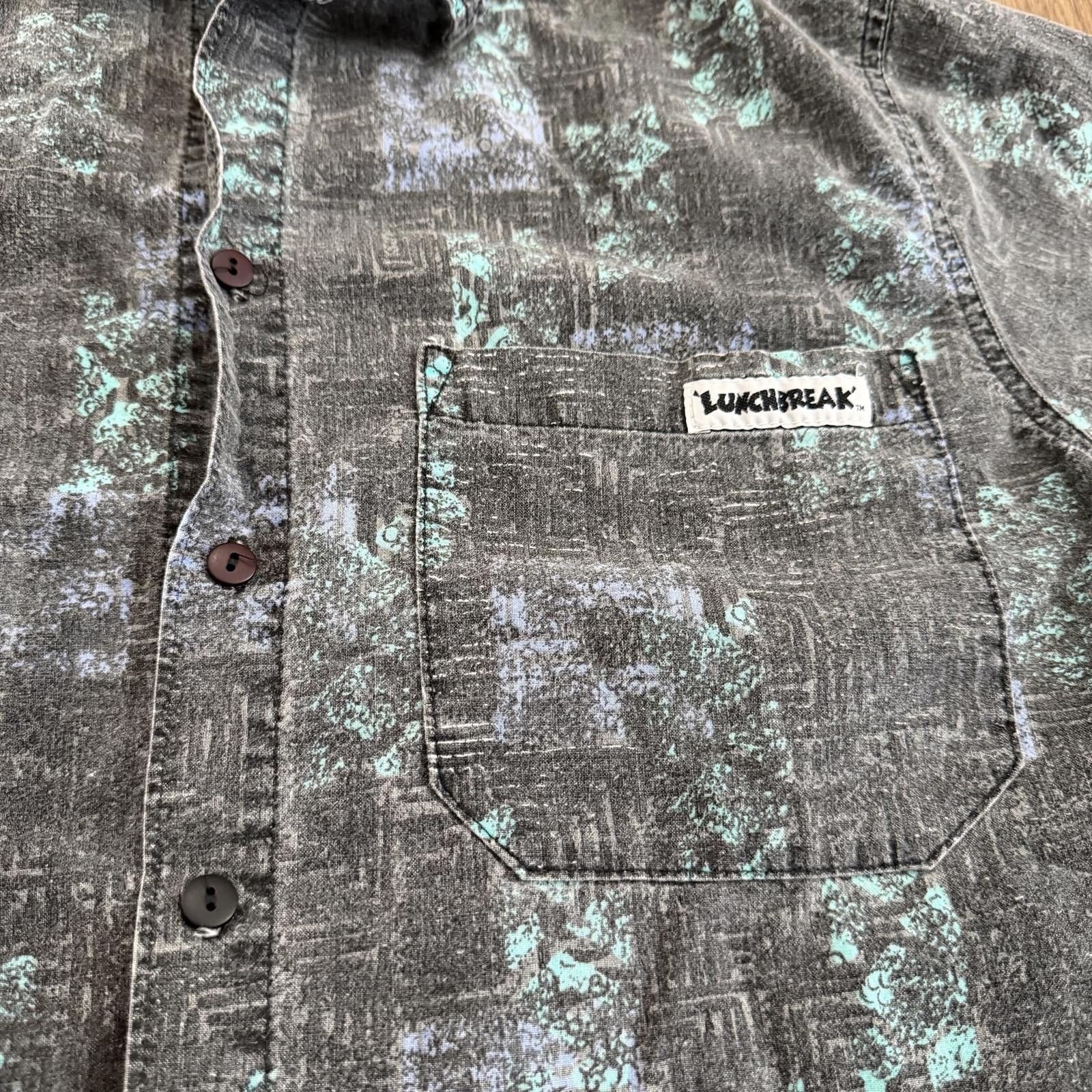 Other Vintage 90s Geometric Art Button Shirt Lunch Break AOP Size US L / EU 52-54 / 3 - 2 Thumbnail