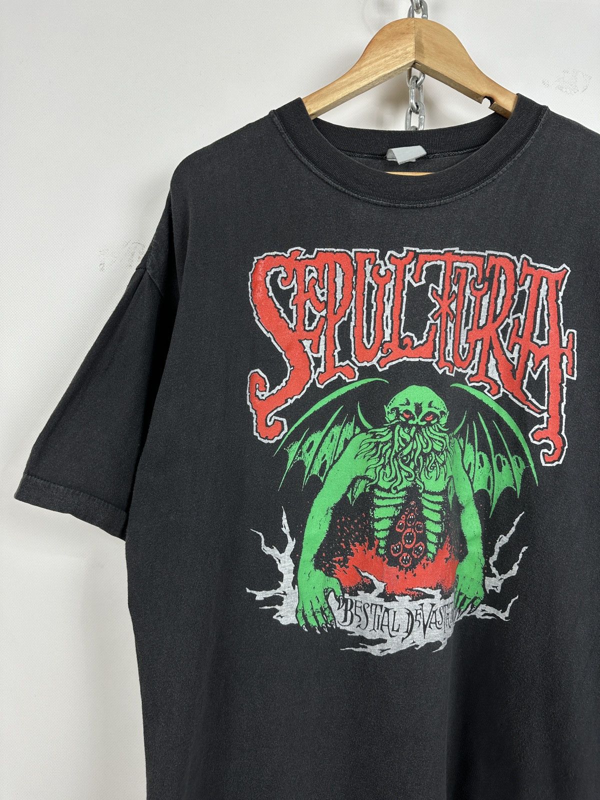 Band Tees 1992 Vintage Sepultura Third World Posse Tour T-Shirt Size US XL / EU 56 / 4 - 4 Thumbnail