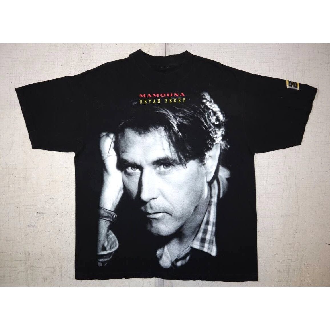 Vintage Vtg 90s Bryan Ferry T Shirt Mamouna Tour Dates Johnnie Size US XL / EU 56 / 4 - 3 Thumbnail