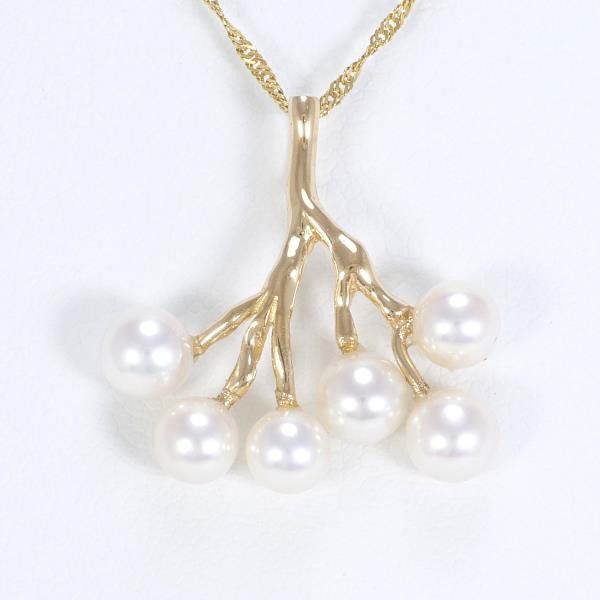Other Other K18 Yellow Gold Pearl Necklace 38cm Metal Necklace in Great Condition Size ONE SIZE - 1 Thumbnail