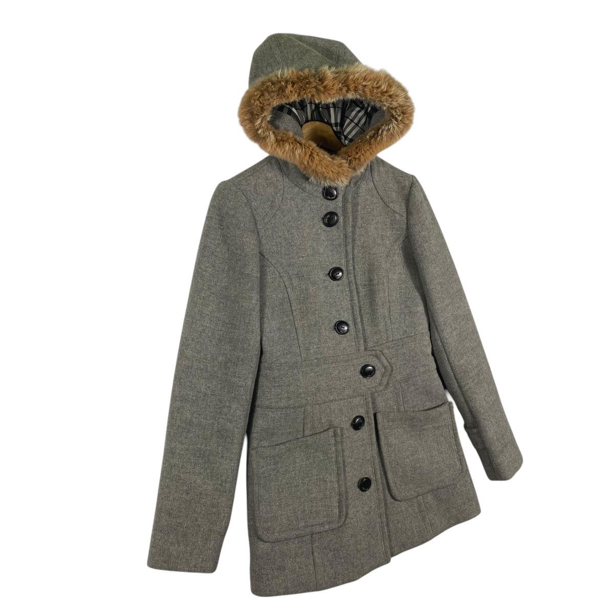 Burberry Burberrys Hoodie Rabbit Fur Trench Coat Size 38 Grey Colour Size XS / US 0-2 / IT 36-38 - 3 Thumbnail