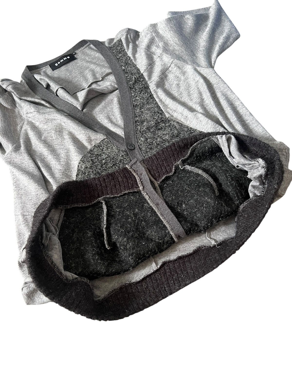 gomme Gomme Homme Mohair Blend Asymmetrical Cardigan Size US XL / EU 56 / 4 - 14 Thumbnail
