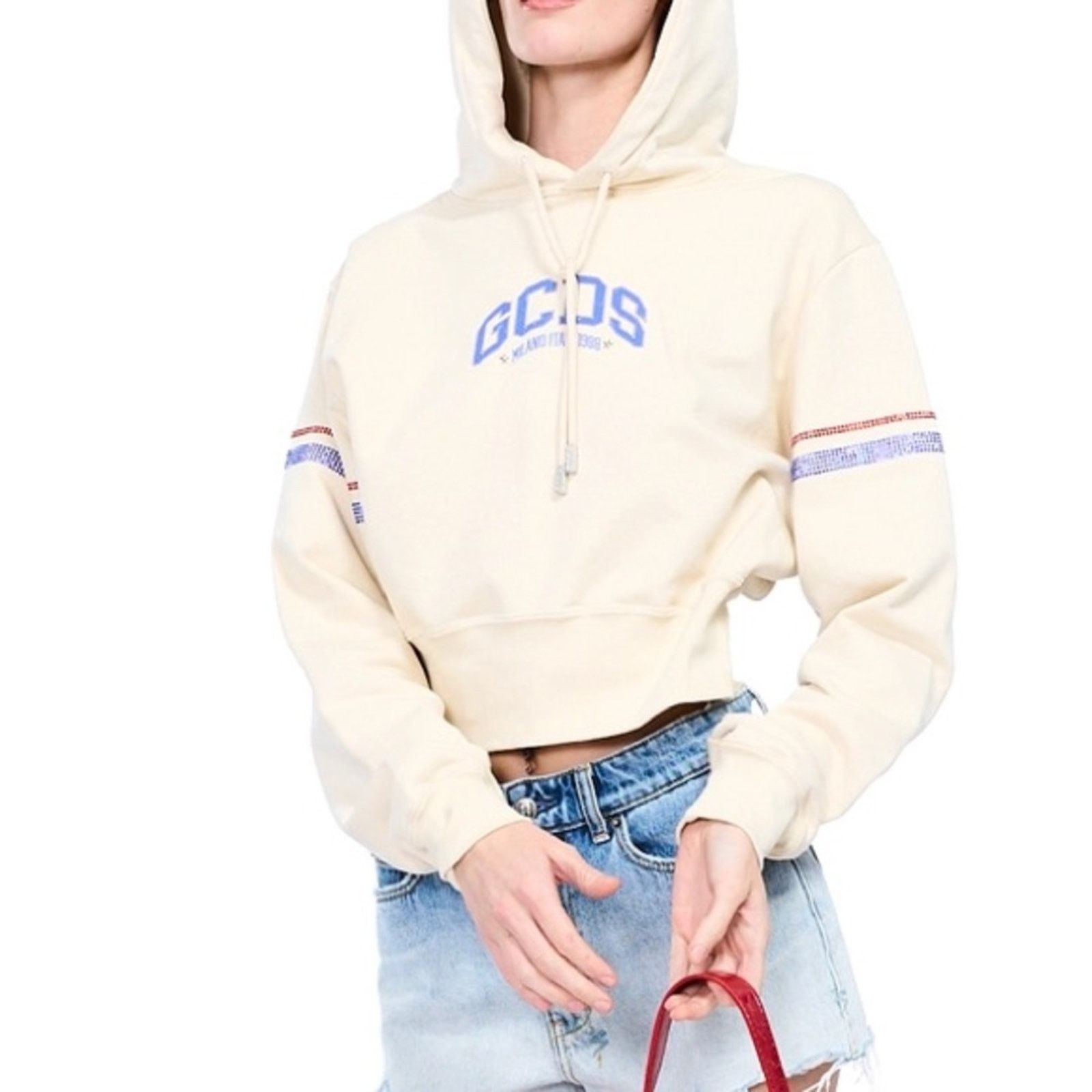 Coperni GCDS Wear Logo Cropped Hoodie Size Large (item #059) Size L / US 10 / IT 46 - 1 Thumbnail