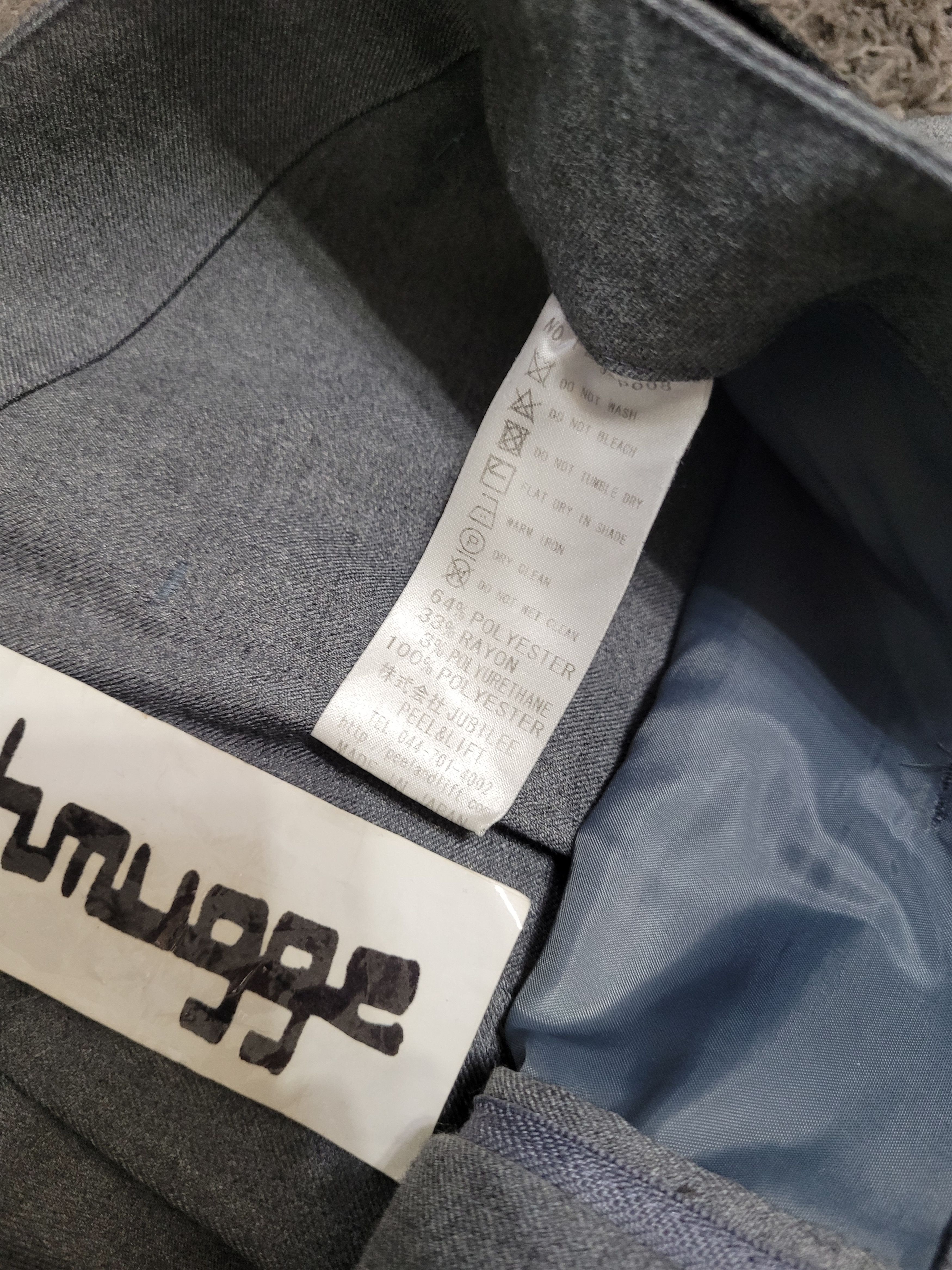 PEEL&LIFT PEEL&LIFT GRAY BONDAGE TROUSERS PANTS FRAGMENT Size US 35 - 4 Thumbnail