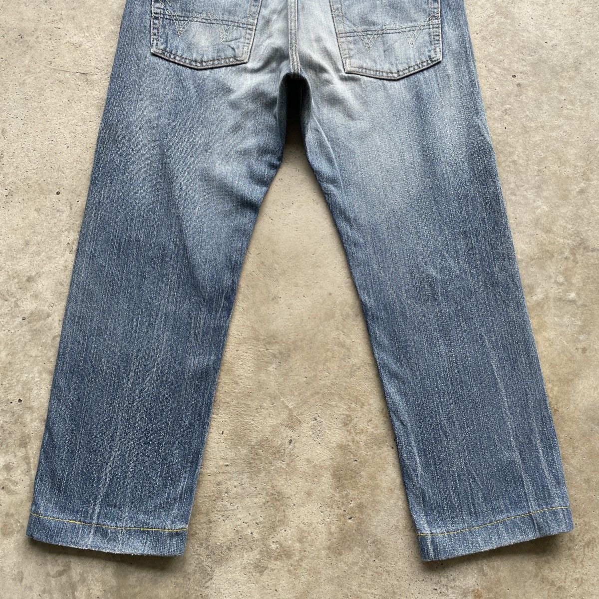 Edwin × Jean × Vintage Vintage Faded Edwin 505 Orange Tag Jeans Pants Distressed Size US 34 / EU 50 - 13 Thumbnail