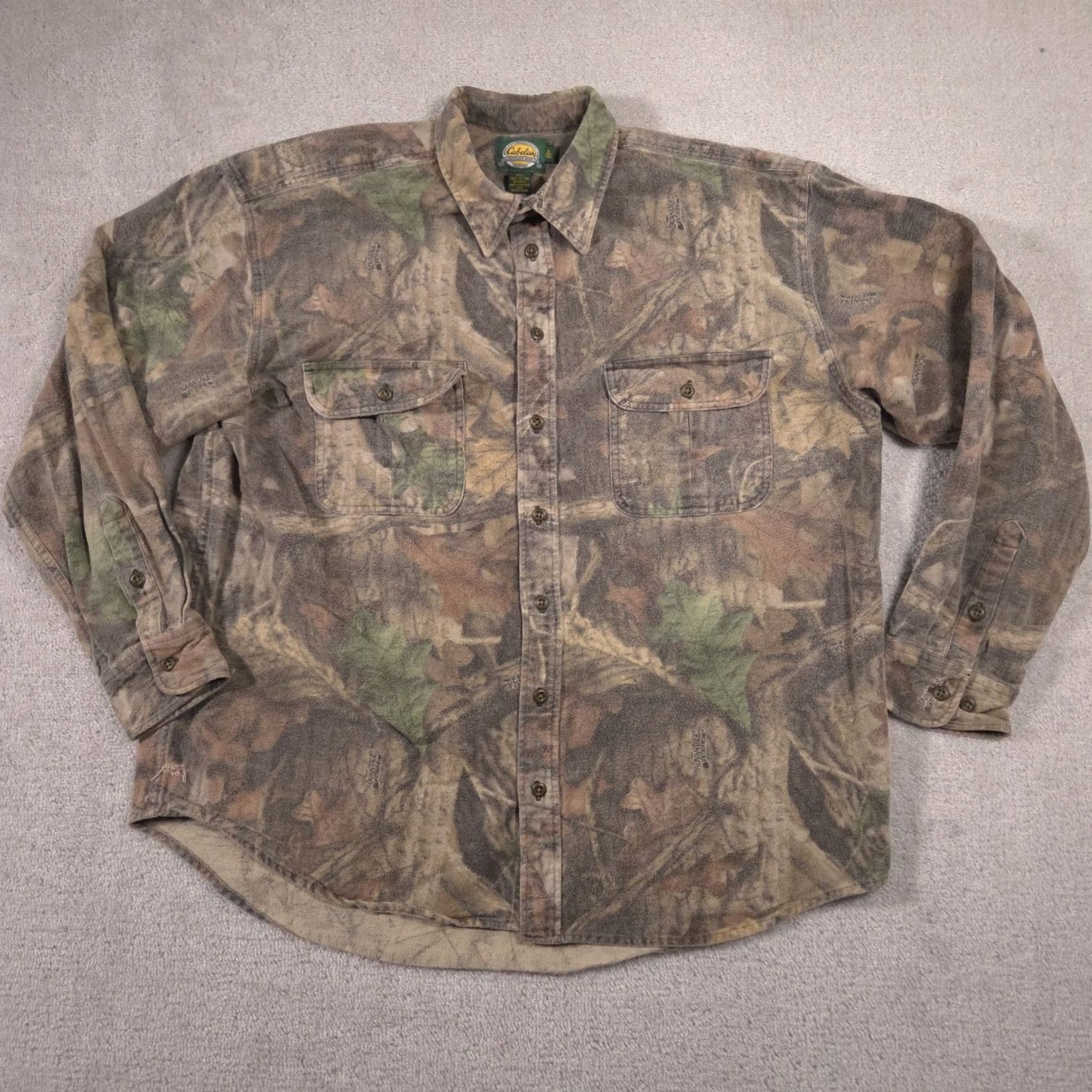 Vintage Cabela's Shirt Mens XL Tall Advantage Timber Camo Flannel Hunting Outdoor Size US XL / EU 56 / 4 - 2 Thumbnail