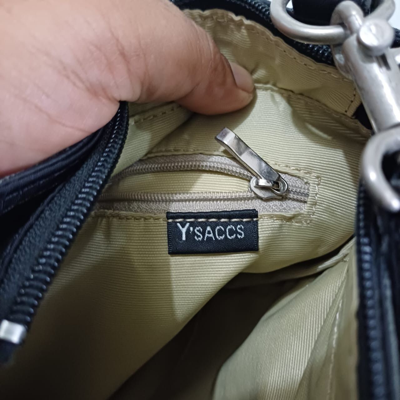 Japanese Brand 💥Last Drop💥Yohji Yamamoto Ysaccs Leather Nylon Sling Bag Size ONE SIZE - 14 Thumbnail