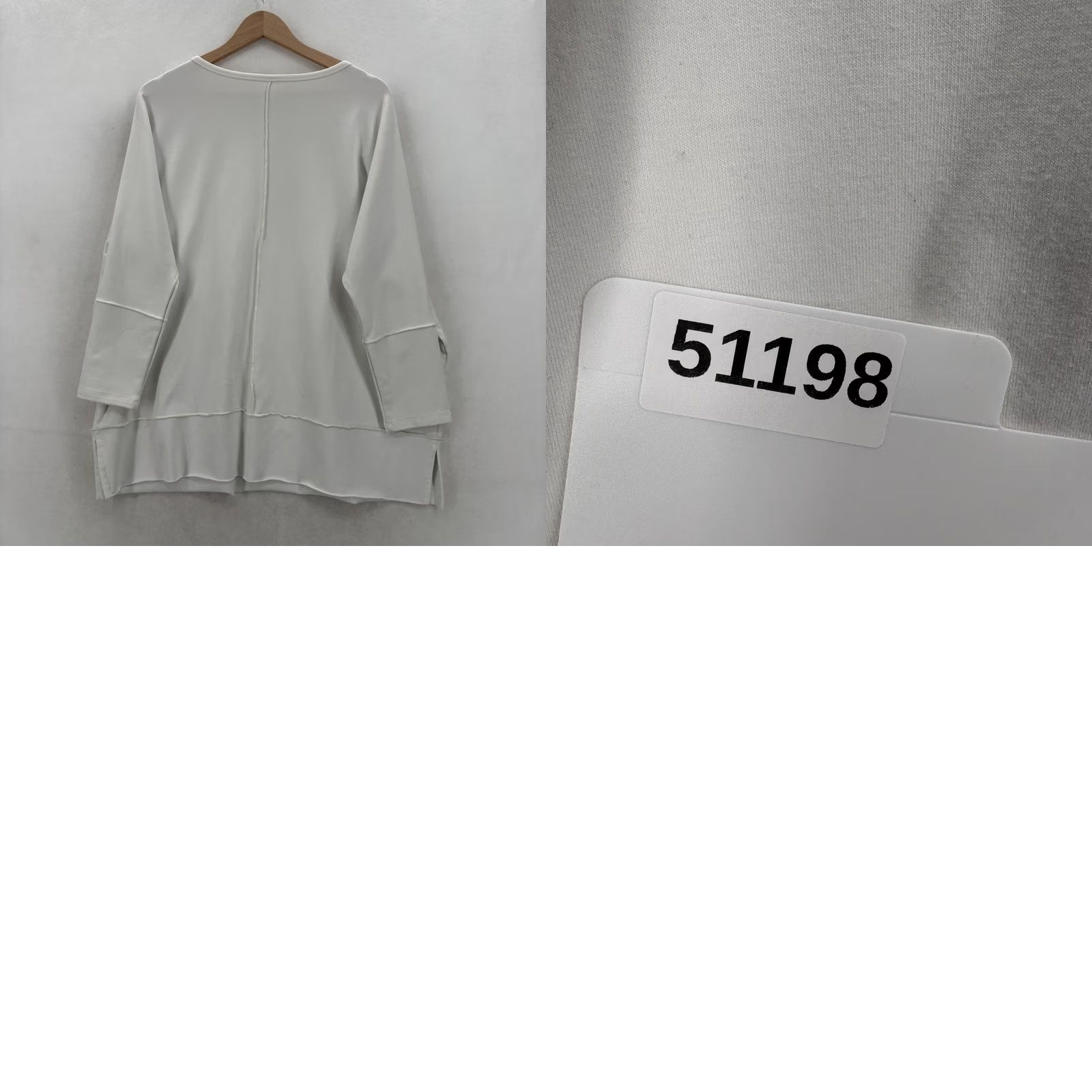 Spanx Spanx AirEssentials Perfect Length Dolman 3/4 Sleeve Top Womens Large White T-Shirt Tunic Crew Neck Casual Polyester Rayon Spandex All Seasons Stretch Size L / US 10 / IT 46 - 9 Thumbnail