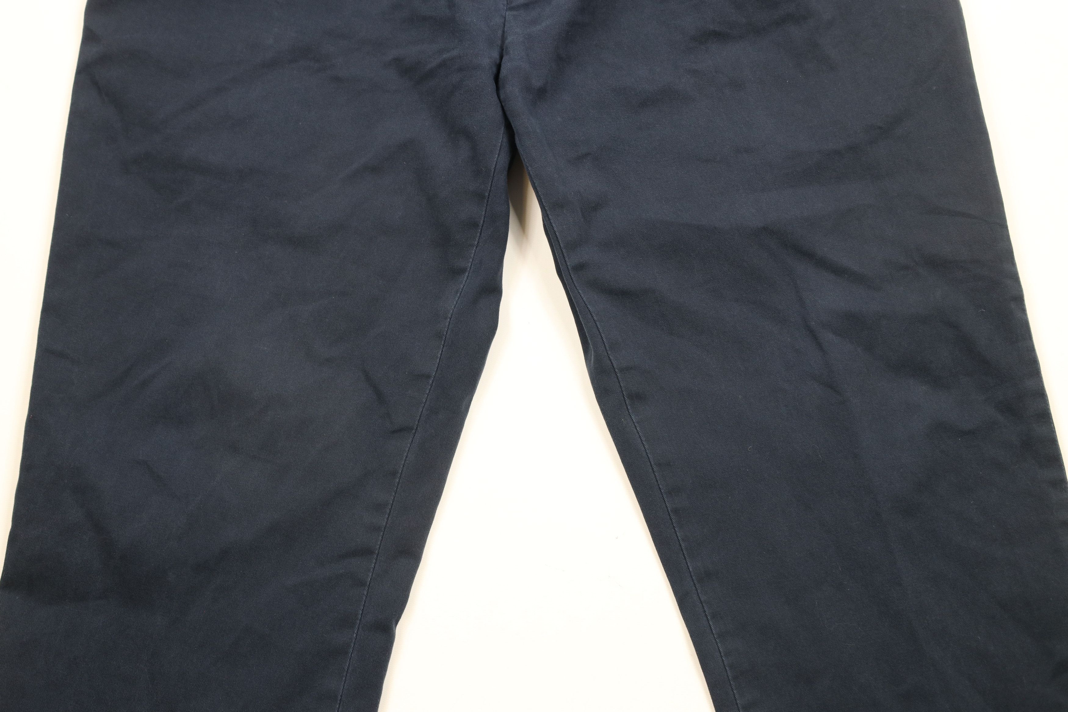 Ralph Lauren × Vintage Vintage 90s Ralph Lauren Wide Leg Chino Pants Navy Blue Size US 38 / EU 54 - 3 Thumbnail