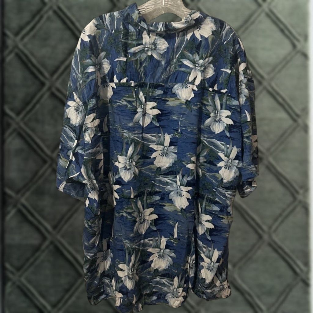 Vintage Munsingwear S/S Shirt 3XL Men's Button Up blue Hawaiian Floral pocket 1144 Size US XXL / EU 58 / 5 - 1 Thumbnail