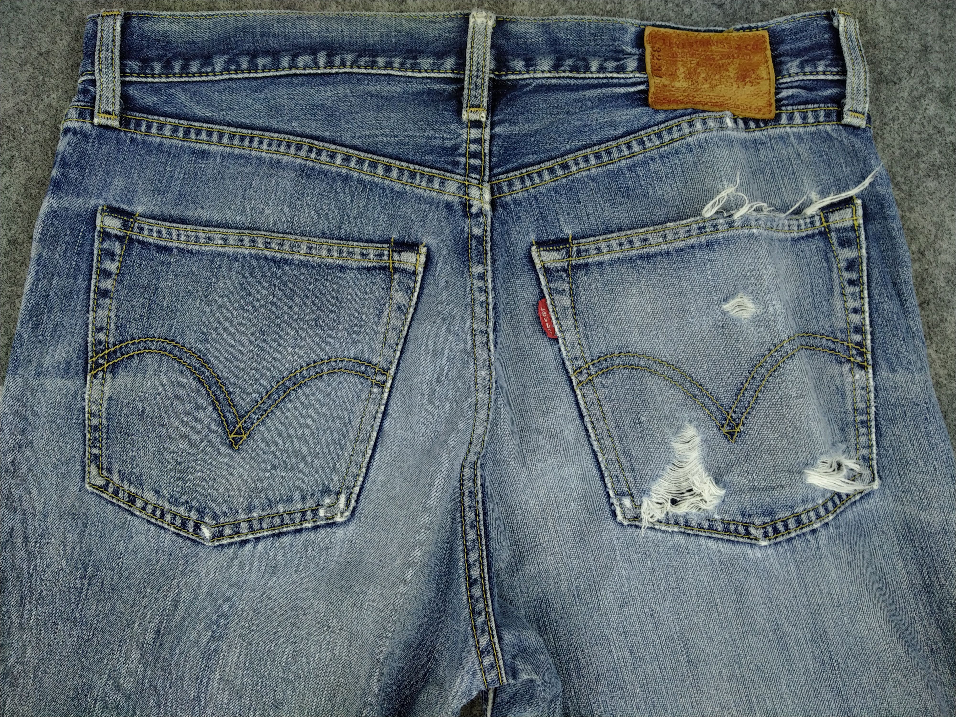 Levi's Blue Distressed Vintage Levi's 502 31x29.5 Denim -JG015 Size US 31 - 4 Thumbnail