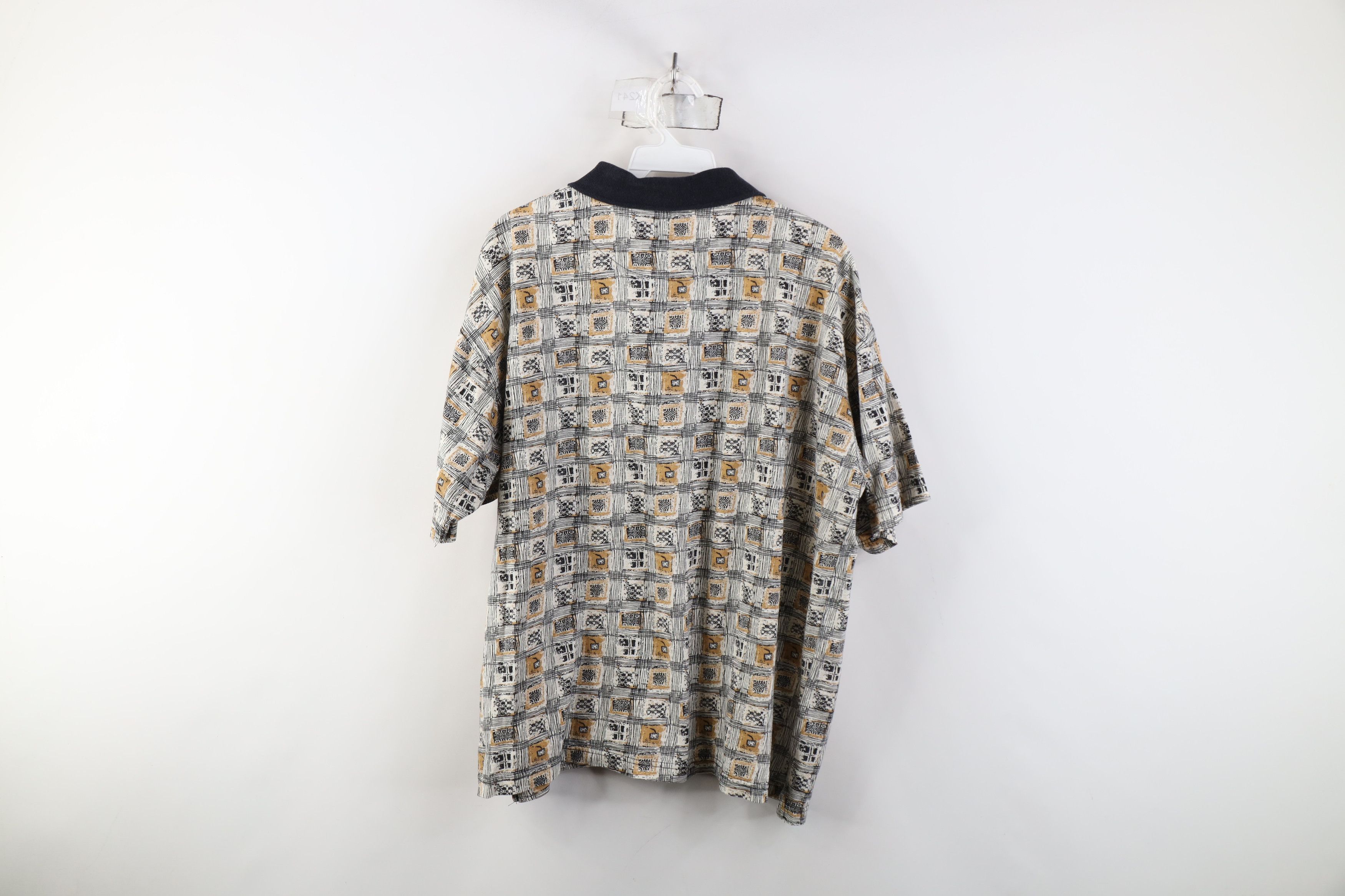 Vintage Vintage 90s Streetwear Geometric Golf Polo Shirt Cotton Size US L / EU 52-54 / 3 - 9 Thumbnail