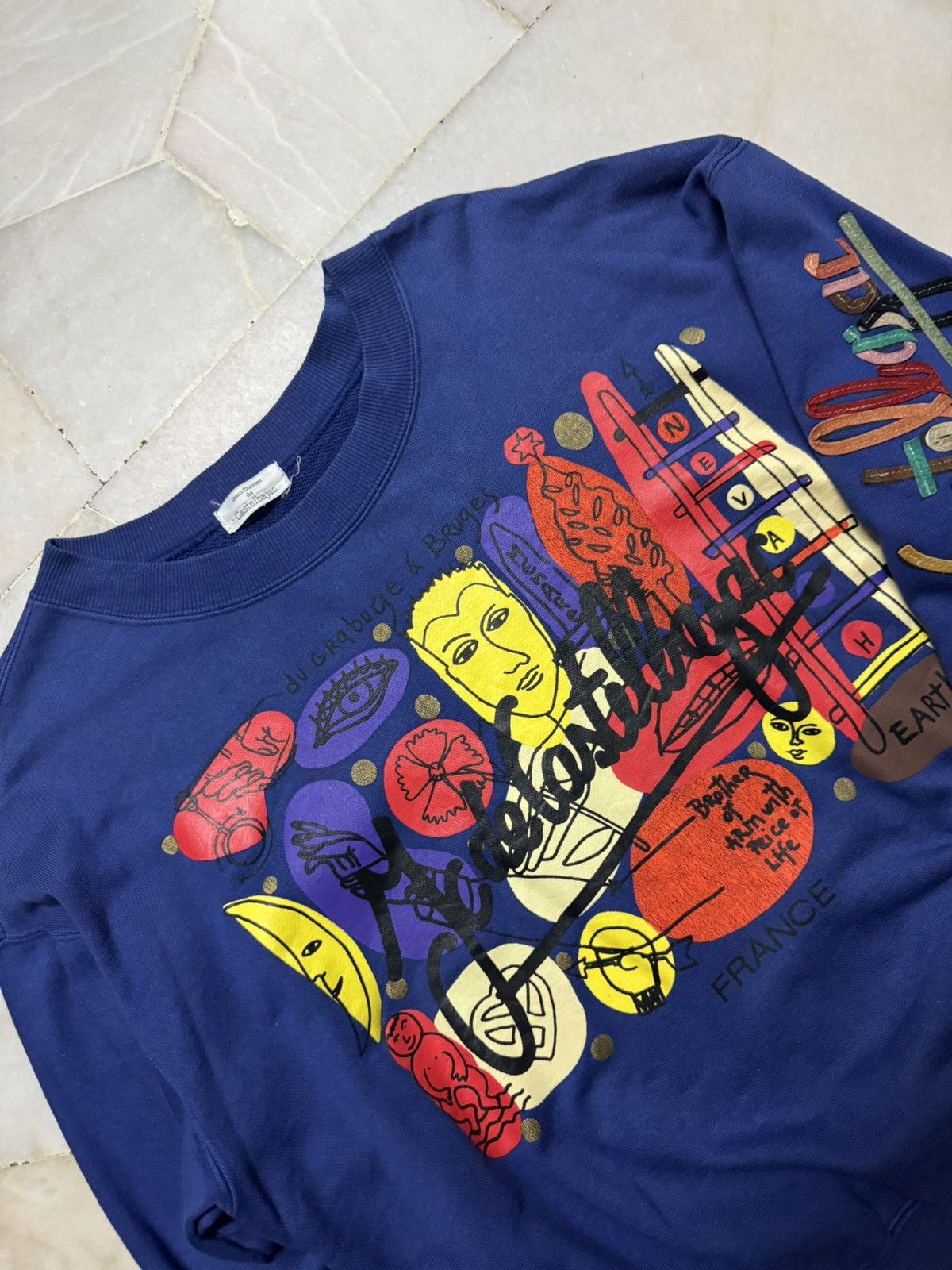 Jean Charles De Castelbajac 💥RARE💥90's JEAN-CHARLES DE CASTELBAJAC SWEATSHIRT ART PRINT Size US M / EU 48-50 / 2 - 4 Thumbnail