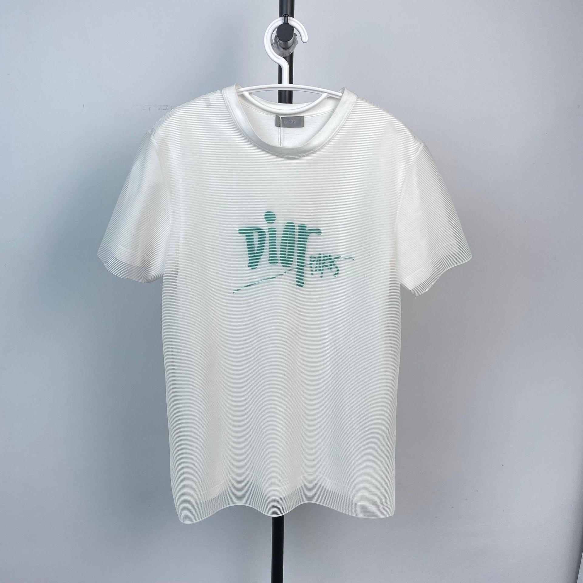 Dior Dior x Stussy White Organza Short-Sleeve Top Size XS / US 0-2 / IT 36-38 - 1 Thumbnail