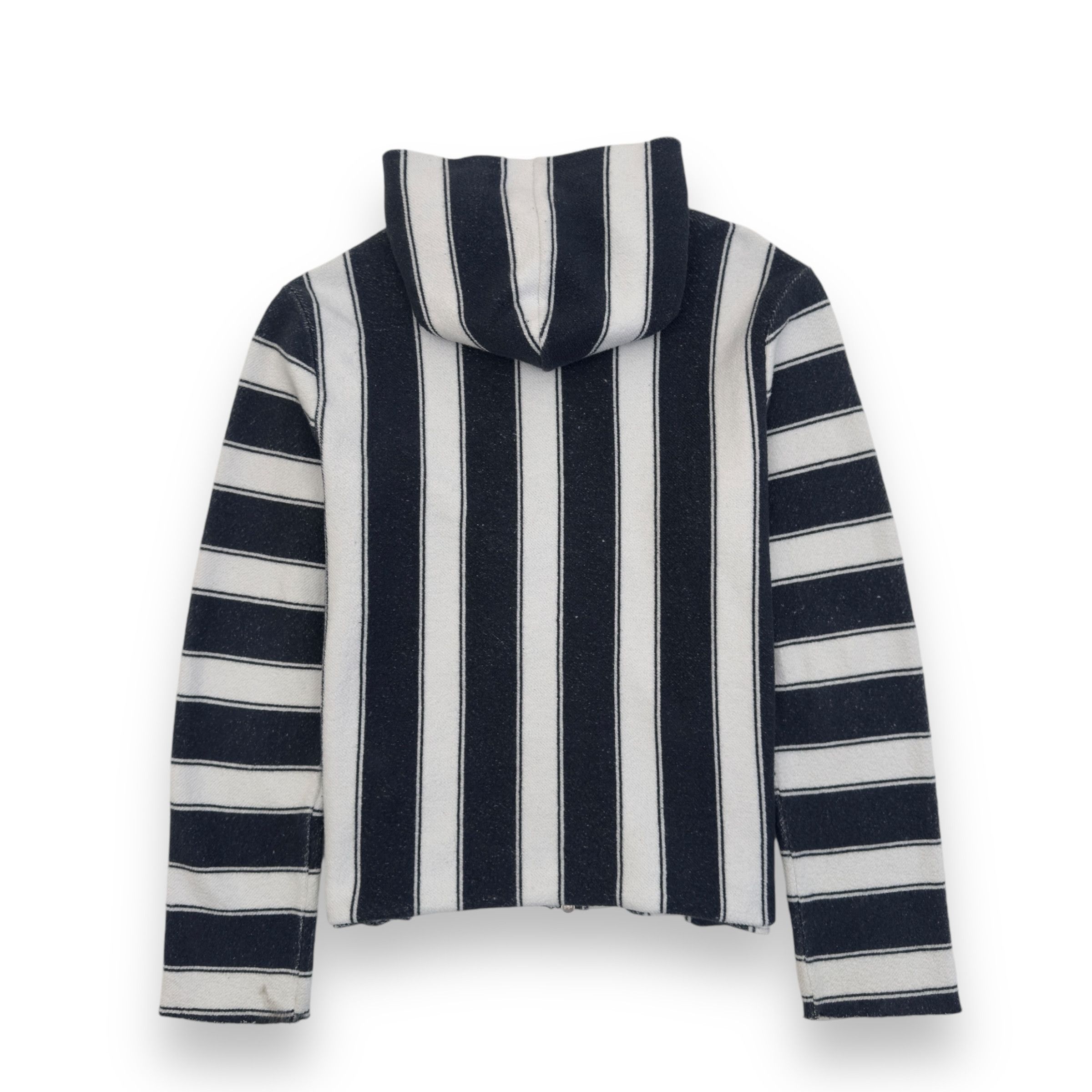 Amiri AMIRI BAJA STRIPED ZIP-UP HOODIE BLUE / WHITE L Size US L / EU 52-54 / 3 - 3 Thumbnail