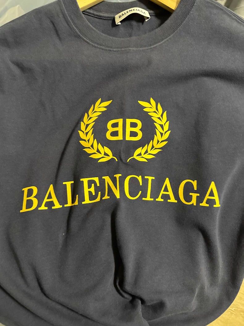 Balenciaga Balenciaga Wheat Logo Short Sleeve T-Shirt Size US S / EU 44-46 / 1 - 5 Thumbnail