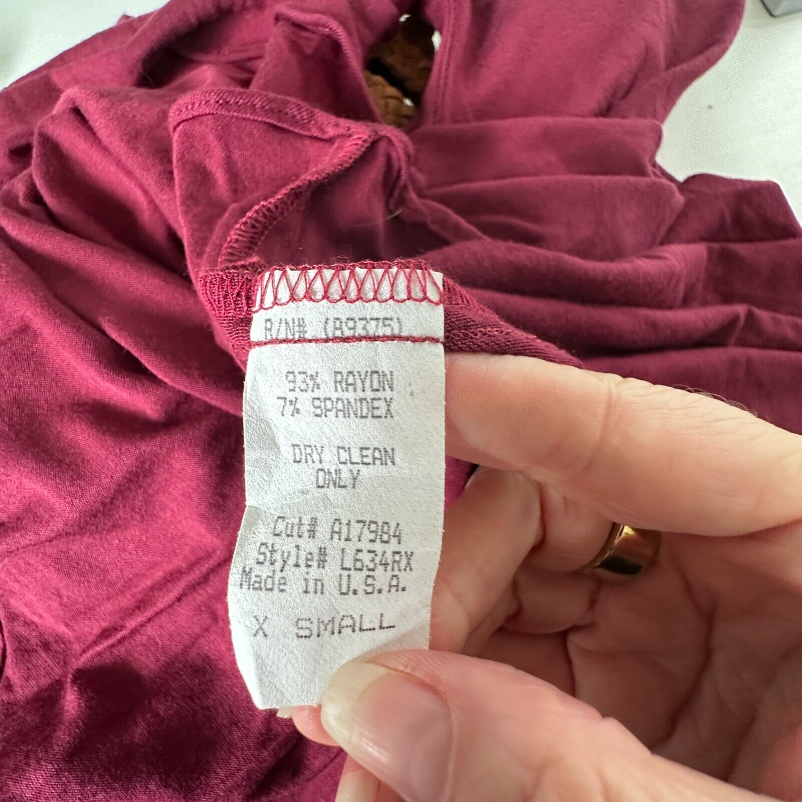 Other Sky Burgundy Scoop Neck Braided Leather Back Strap Dress XS Size XS / US 0-2 / IT 36-38 - 8 Thumbnail