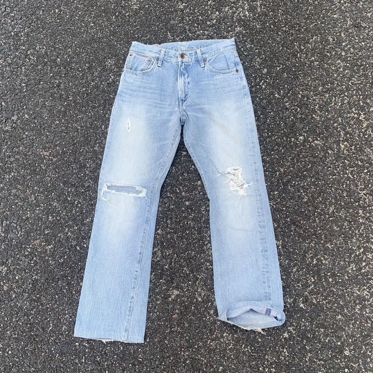 Self Edge 💥 REDLINE 💥 Vintage Edwin 505 Jeans Light Wash Denim Pants Size US 29 - 1 Thumbnail