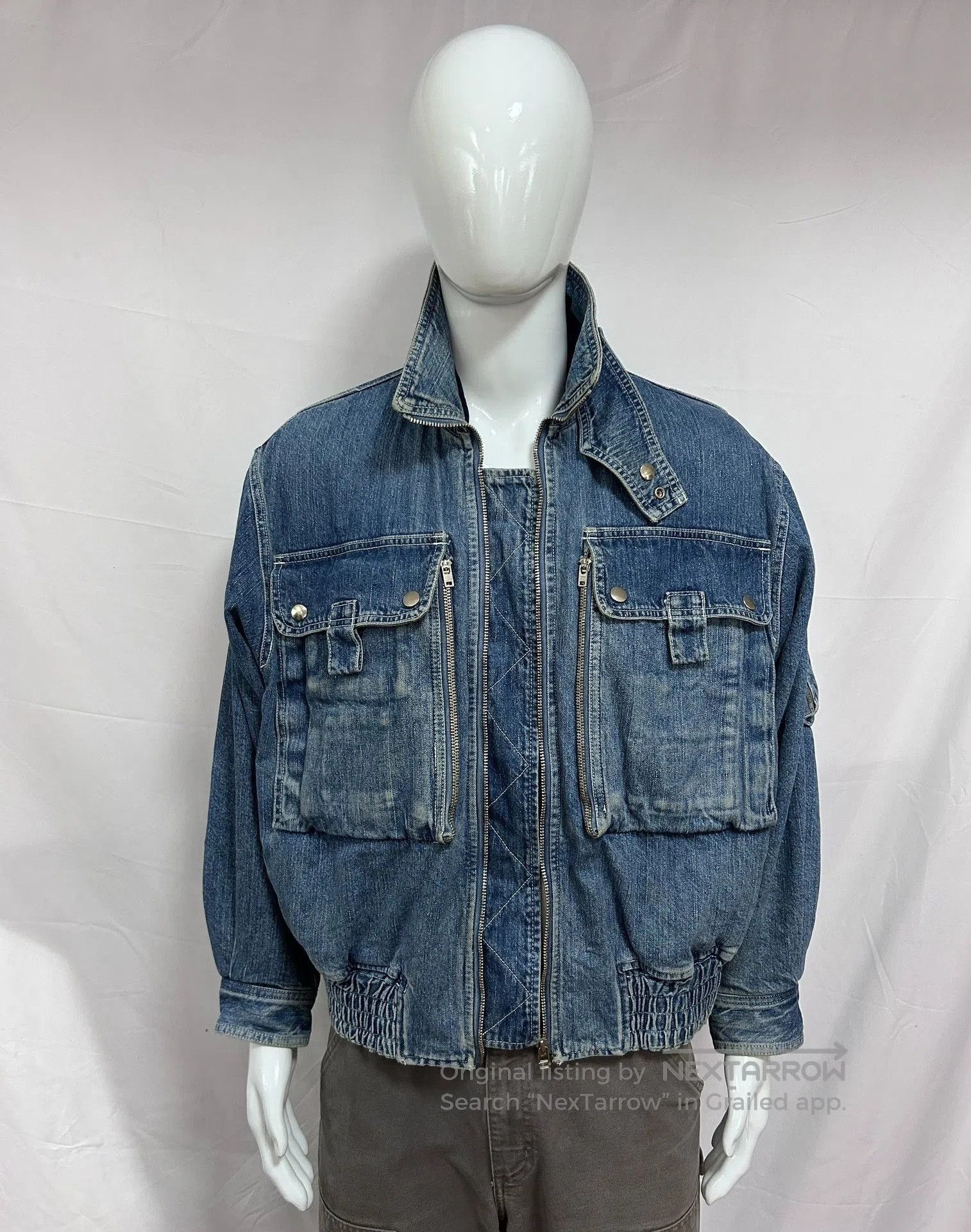 Vintage Vintage Issey Miyake Denim Bomber. Size US M / EU 48-50 / 2 - 5 Thumbnail