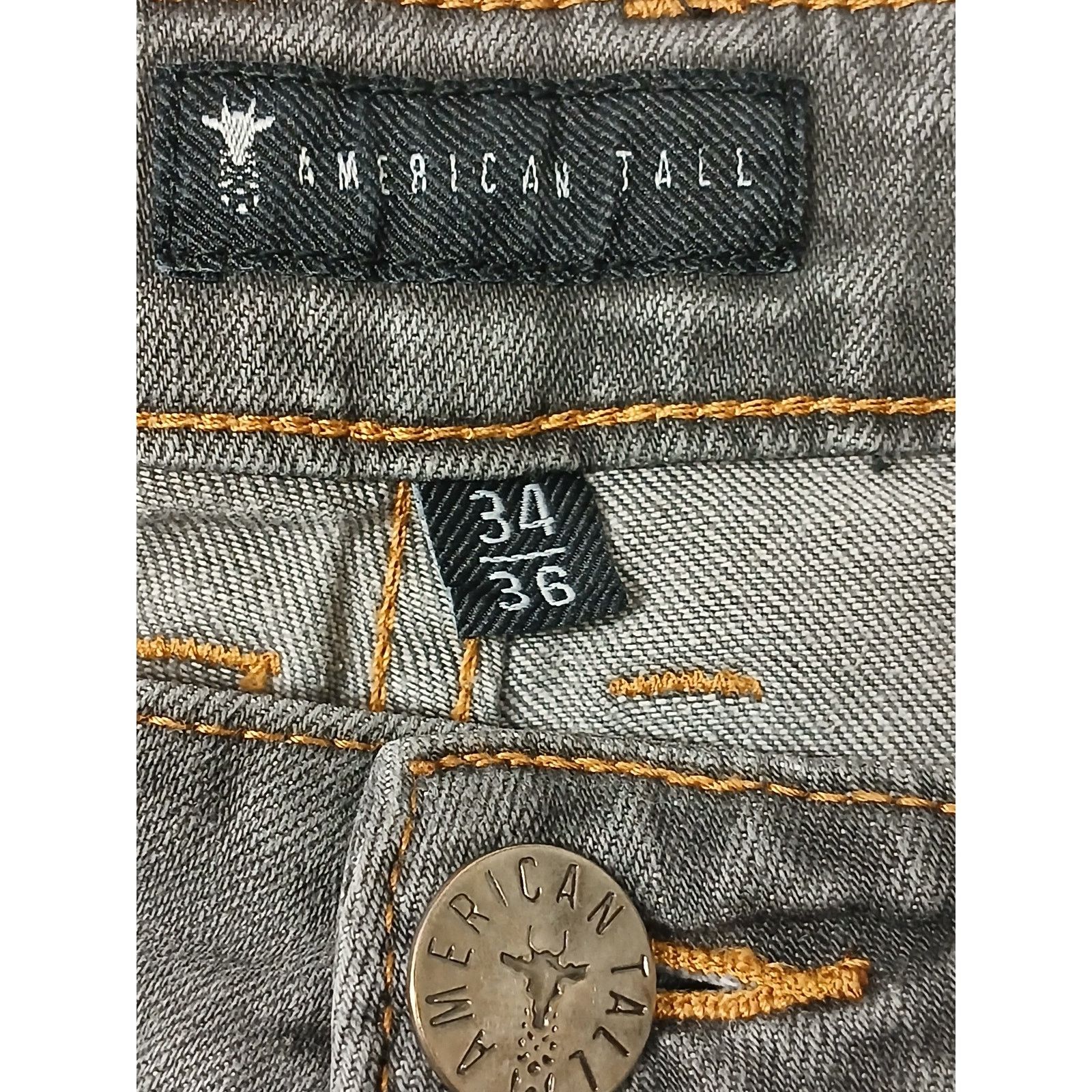 Other American Tall (34x36) Men's Straight Leg Gray Denim Jeans Size US 34 / EU 50 - 7 Thumbnail