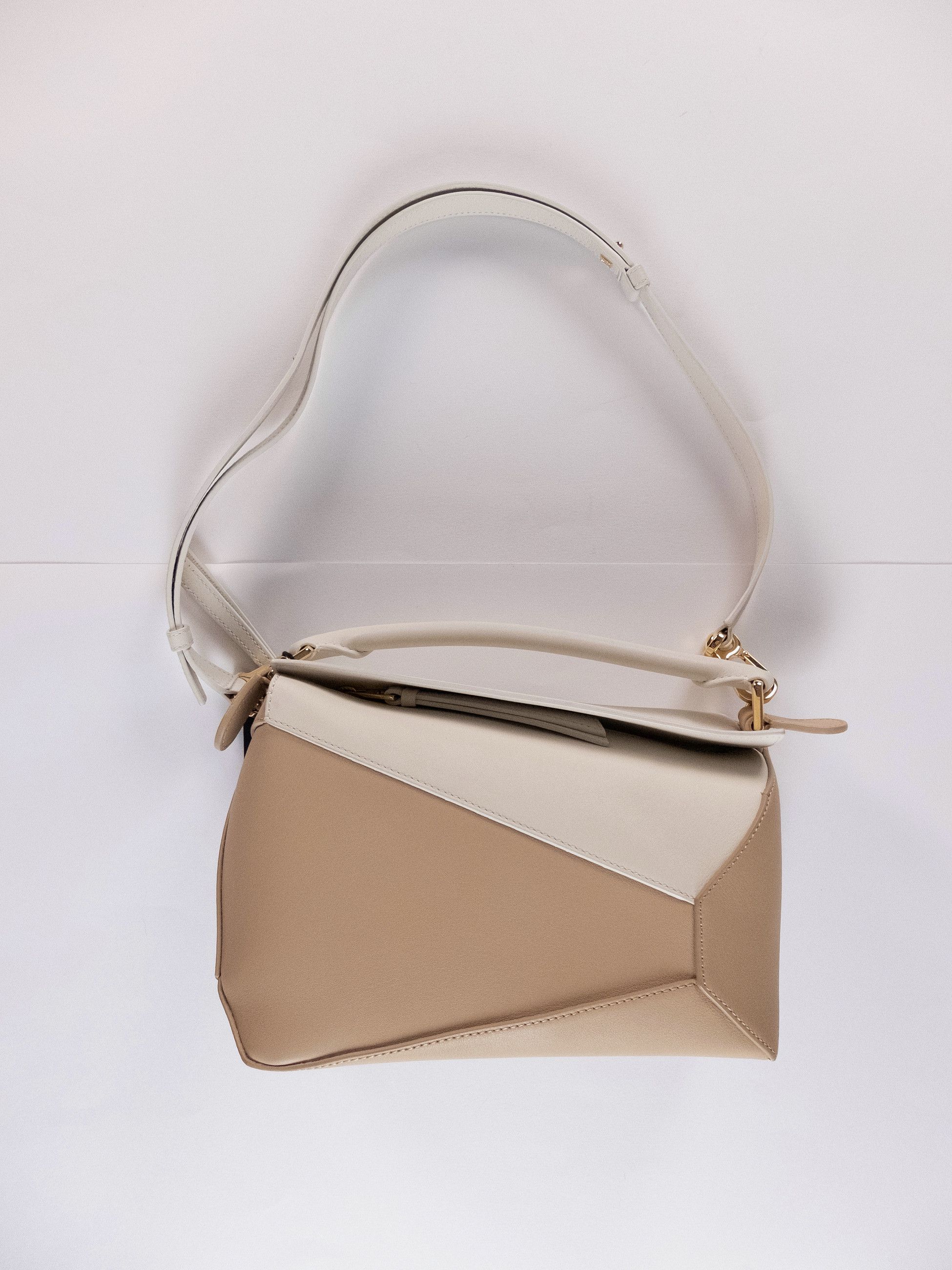 Loewe LOEWE Puzzle Edge bicolor beige & white leather bag Size ONE SIZE - 11 Thumbnail