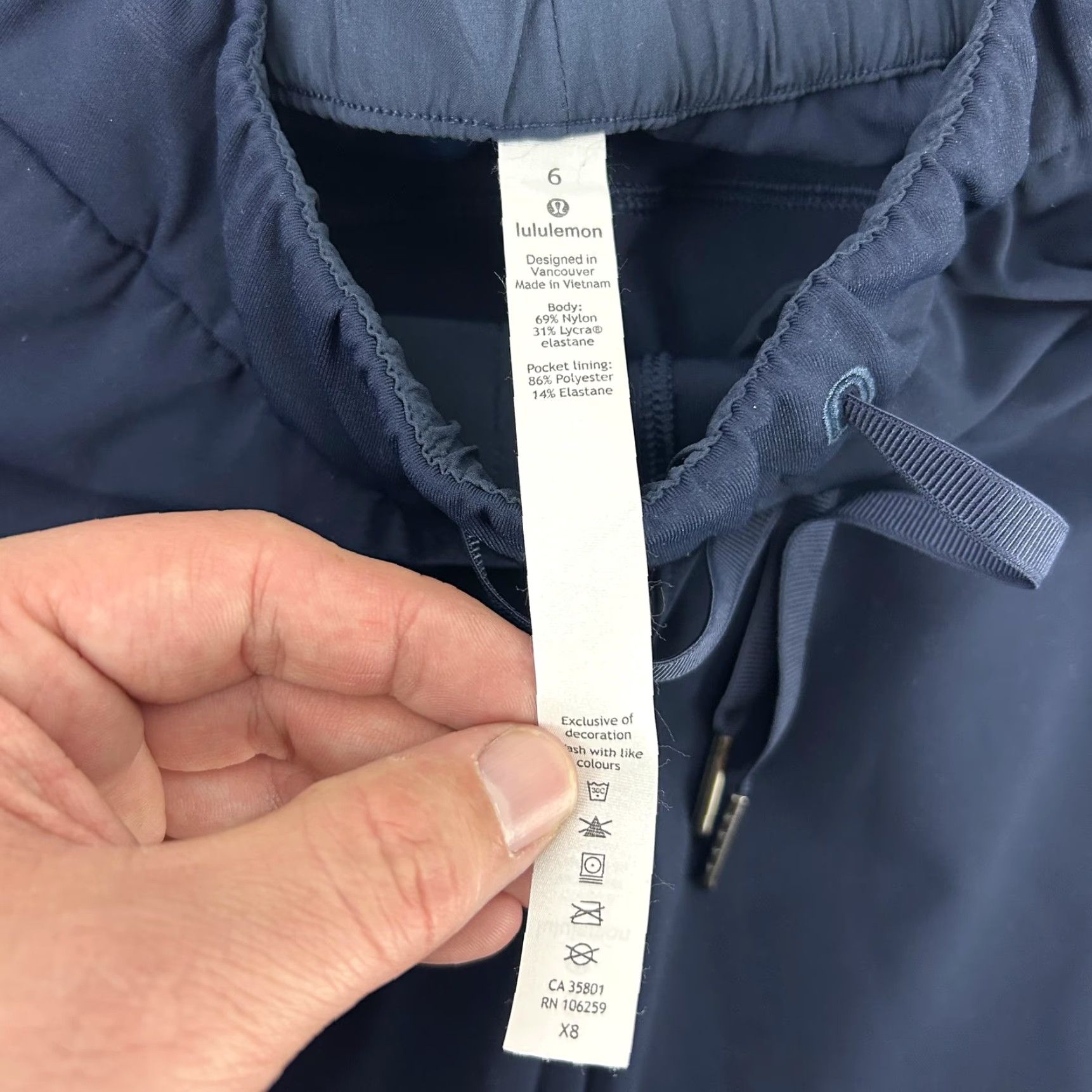 Lululemon Lululemon Jogger Pants Womens 6 Blue Elastic Waist Drawstring Pockets Tapered Regular Inseam 31.5 in Size 28" / US 6 / IT 42 - 4 Thumbnail