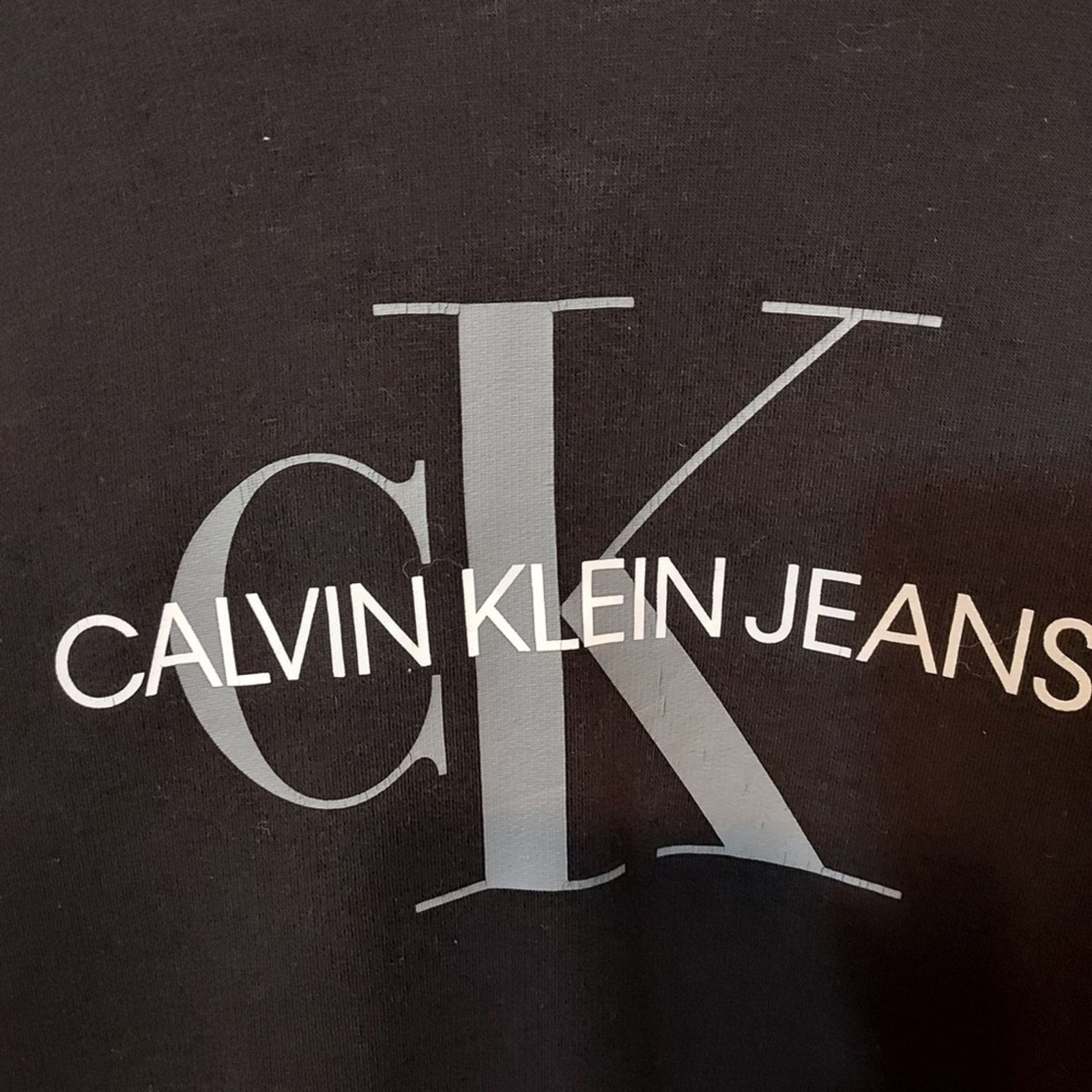 Calvin Klein Calvin Klein Black Gray Monogram Crewneck Sweatshirt Sweater Size US L / EU 52-54 / 3 - 8 Thumbnail