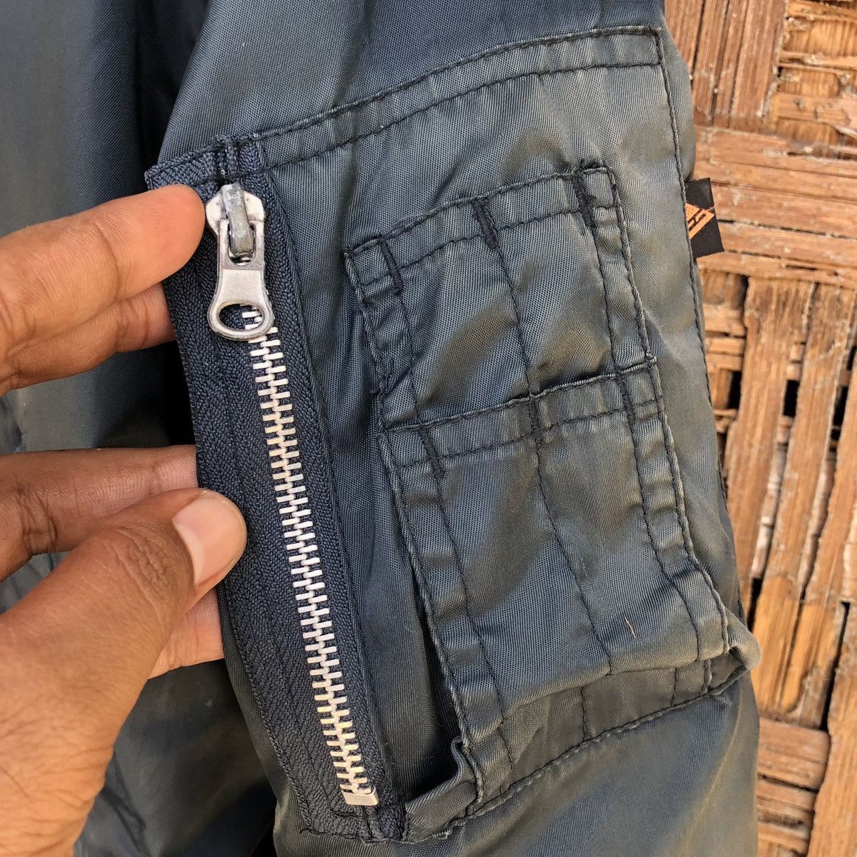 Vintage VTG THRASHED Faded (USAF)MA-1 Man Intermediate Bomber Jacket Size US L / EU 52-54 / 3 - 8 Thumbnail
