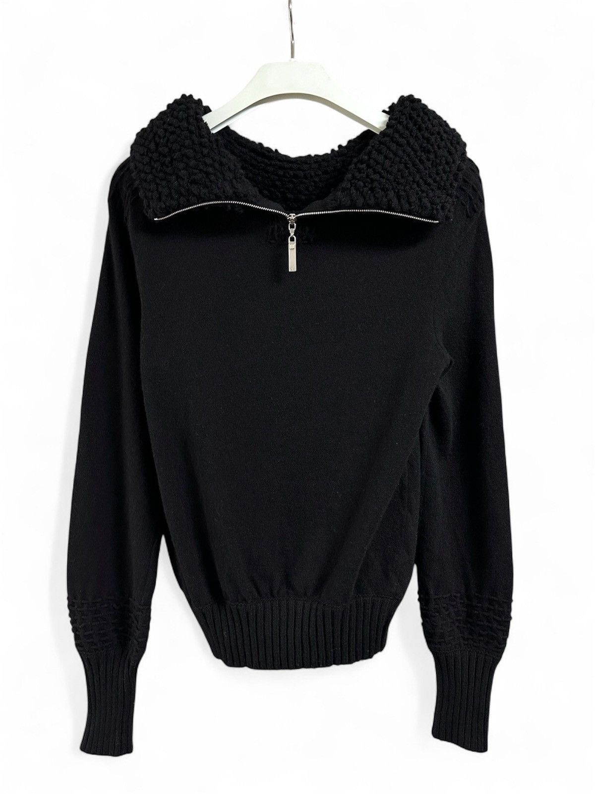 Dior Christian Dior John Galliano Wool Chunky Zip Neck, Size M Size M / US 6-8 / IT 42-44 - 8 Thumbnail