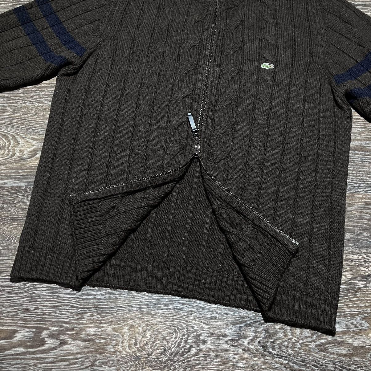 Lacoste Vintage LACOSTE Wool Cable Knit Doubleside Full Zip Sweater Size US L / EU 52-54 / 3 - 5 Thumbnail