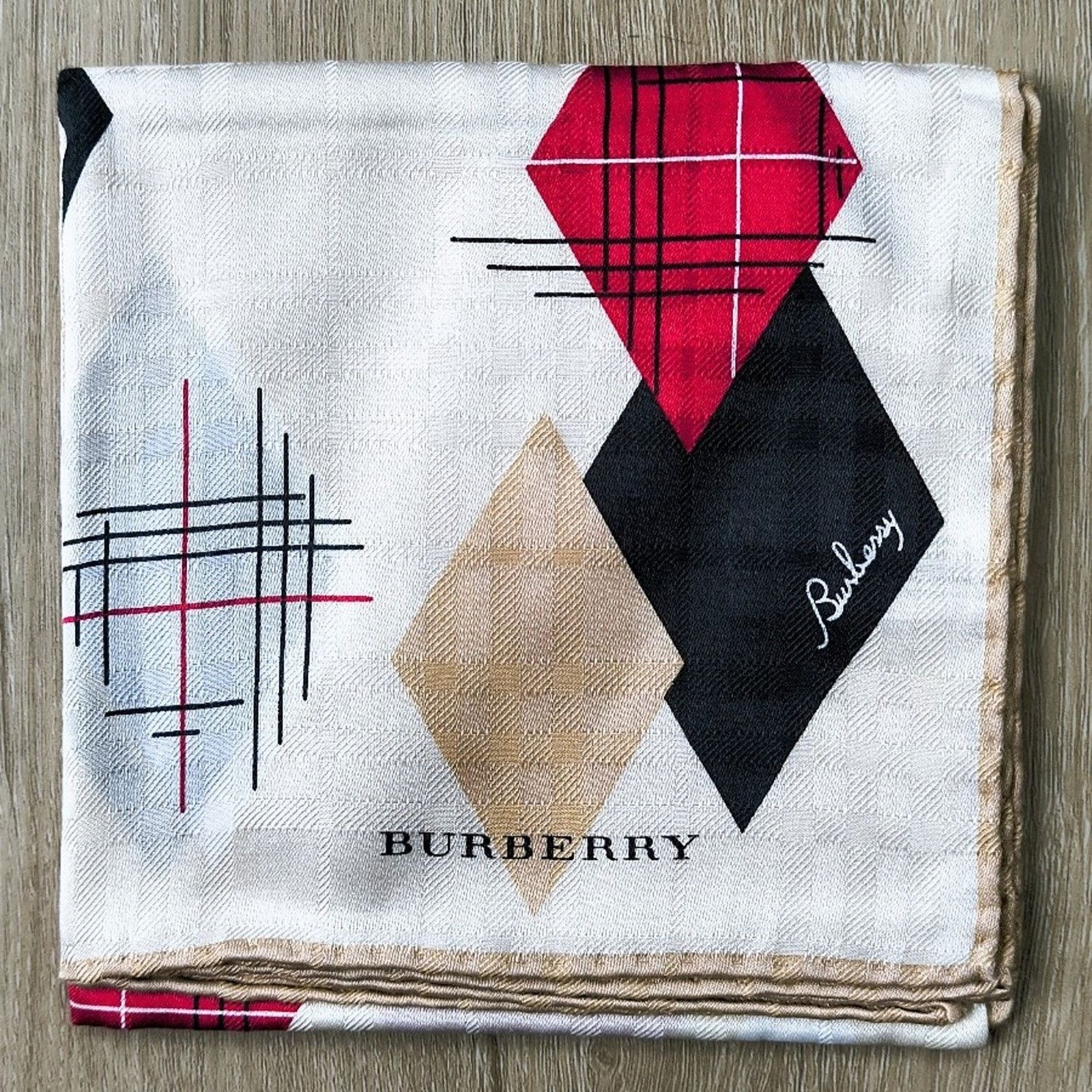 Burberry Burberry Nova Check Design - Silk Handkerchief Scarf Size ONE SIZE - 3 Thumbnail