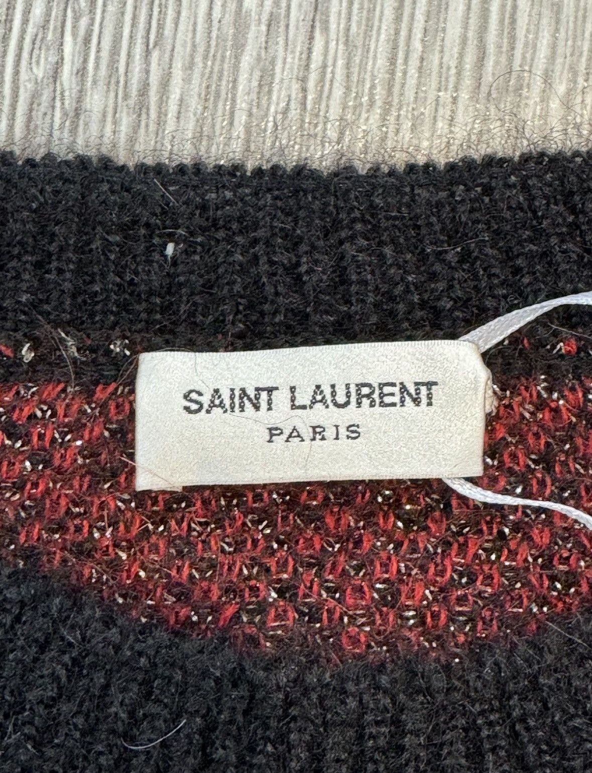 Saint Laurent Paris SAINT LAURENT BLACK HEART EMBROIDERED SWEATER Size S / US 4 / IT 40 - 5 Thumbnail