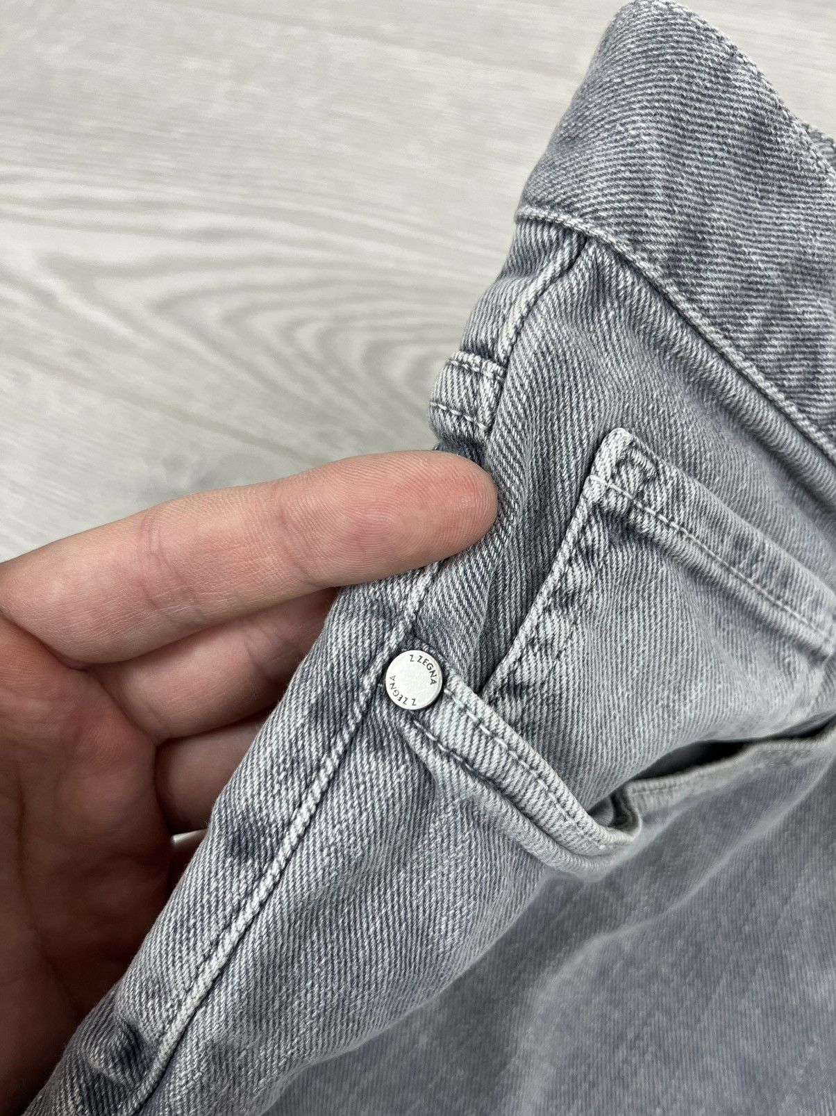 Z Zegna Z Zegna Luxury Grey Washed Denim Slim Pants 30 size Size US 30 / EU 46 - 10 Thumbnail